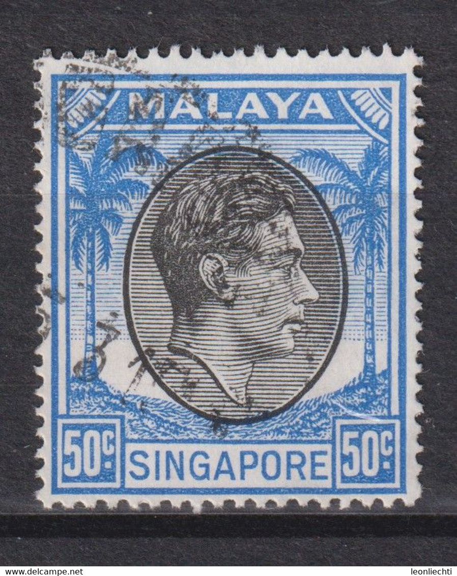 1950 Singapur - Malaya, Mi: SG 17C /  Yt:SG 17(B) , König George VI. Ausgabedatum 1950-02-09 Zähnung: K17½ X 18 - Singapur (...-1959)