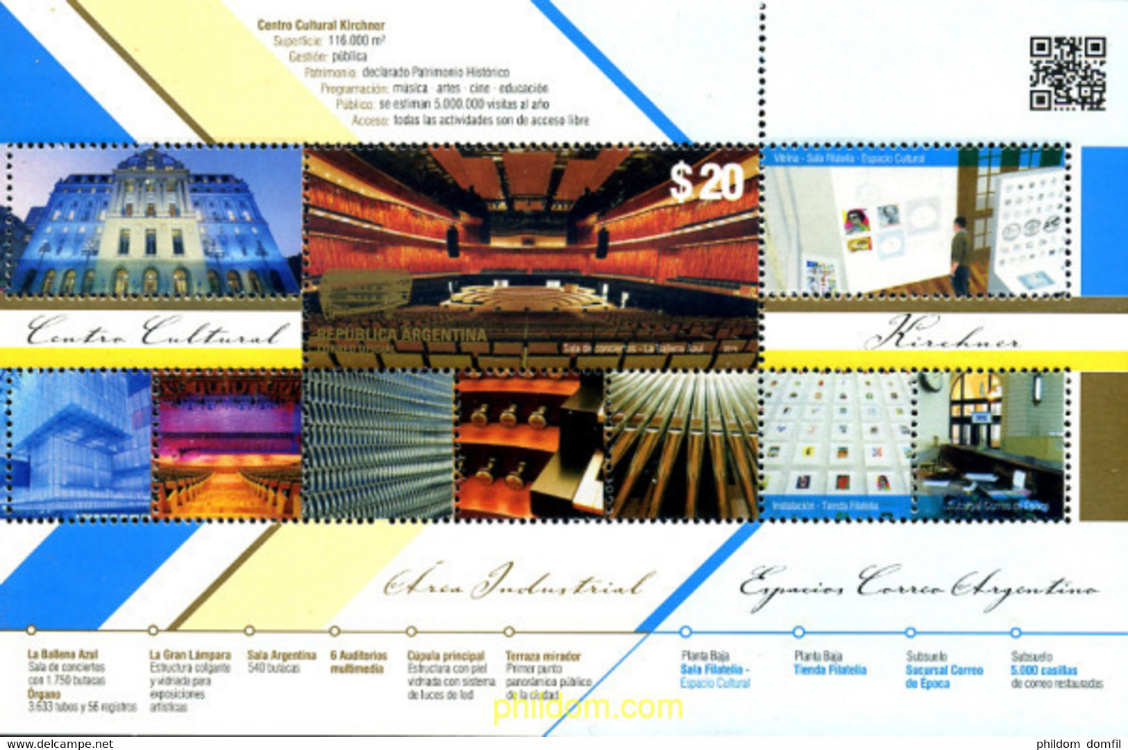 348506 MNH ARGENTINA 2015 CENTRO CULTURAL KIRCHNER - Gebraucht