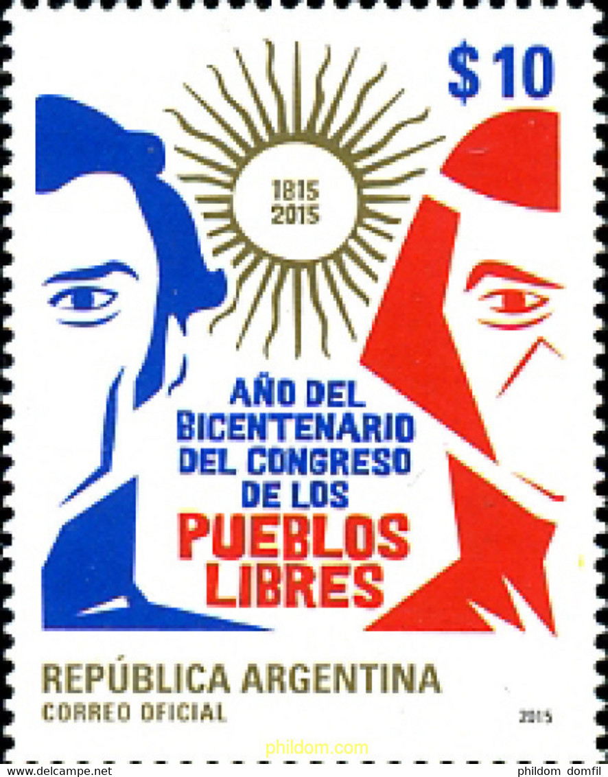 351853 MNH ARGENTINA 2015 BICENTENARIO CONGRESO - Used Stamps