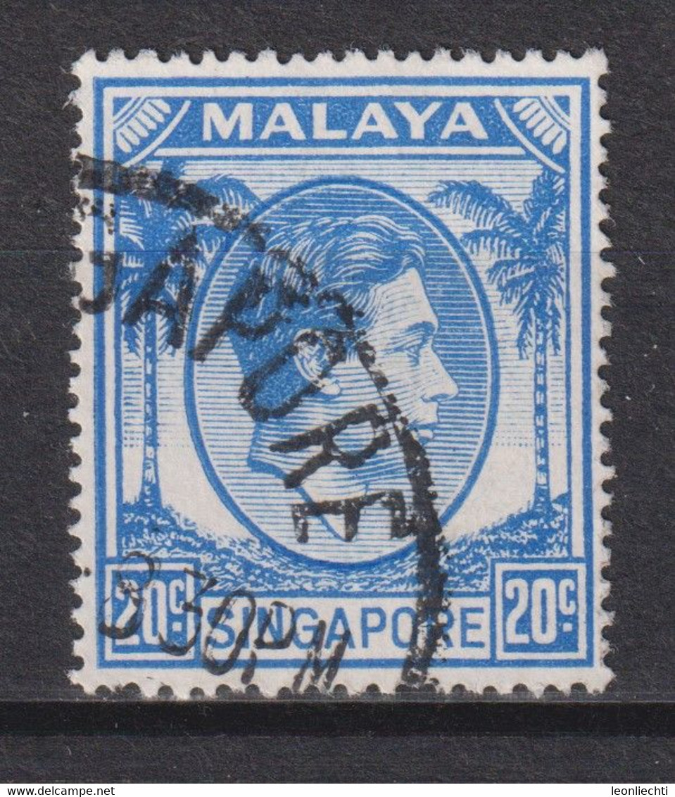 1950 Singapur - Malaya, Mi: SG 17C /  Yt:SG 17(B) , König George VI. Ausgabedatum 1950-02-09 Zähnung: K17½ X 18 - Singapur (...-1959)