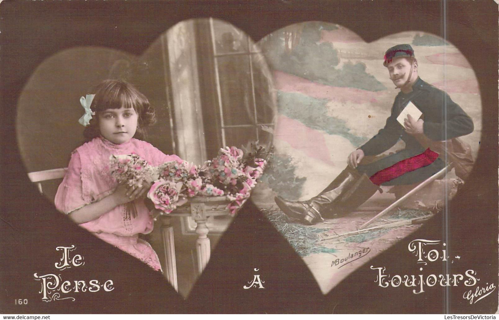 Militaria - Militaire écrit à Ces Amis - Je Pense à Toi Toujours -  Carte Postale Ancienne - Patriottisch