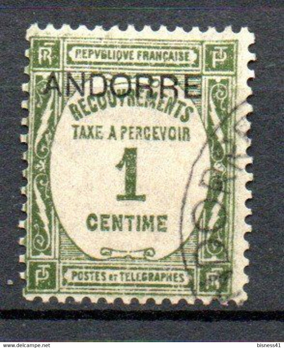 Col33 Andorre Taxe N° 9 Oblitéré Cote : 3,00€ - Used Stamps