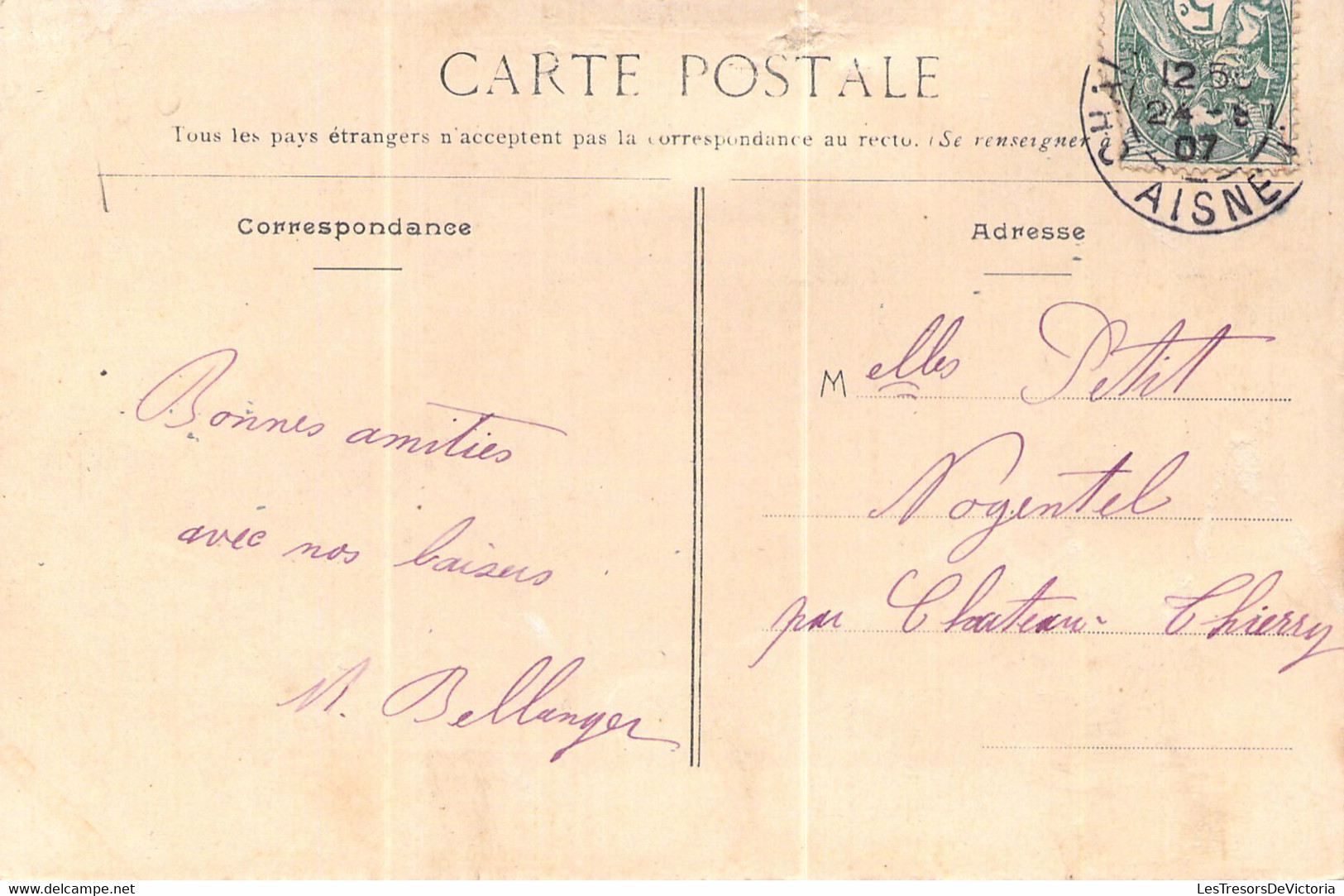 FRANCE - 02 - CHATEAU THIERRY - Souvenir De La Fête Jean De La Fontaine 3 06 1907 - Carte Postale Ancienne - Chateau Thierry