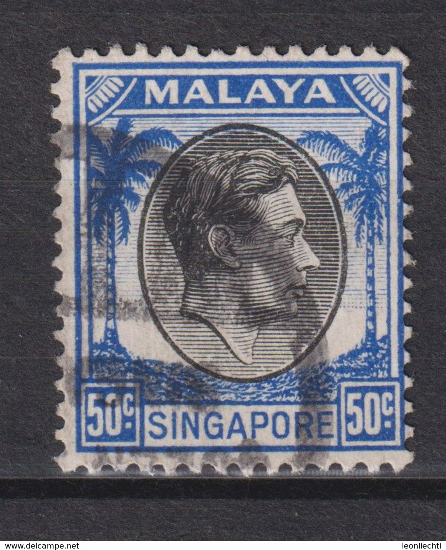 1948 Singapur - Malaya, Mi: SG 17A /  Yt:SG 17(A) , König George VI. Ausgabedatum 1948-10-01 Zähnung: K14 - Singapour (...-1959)