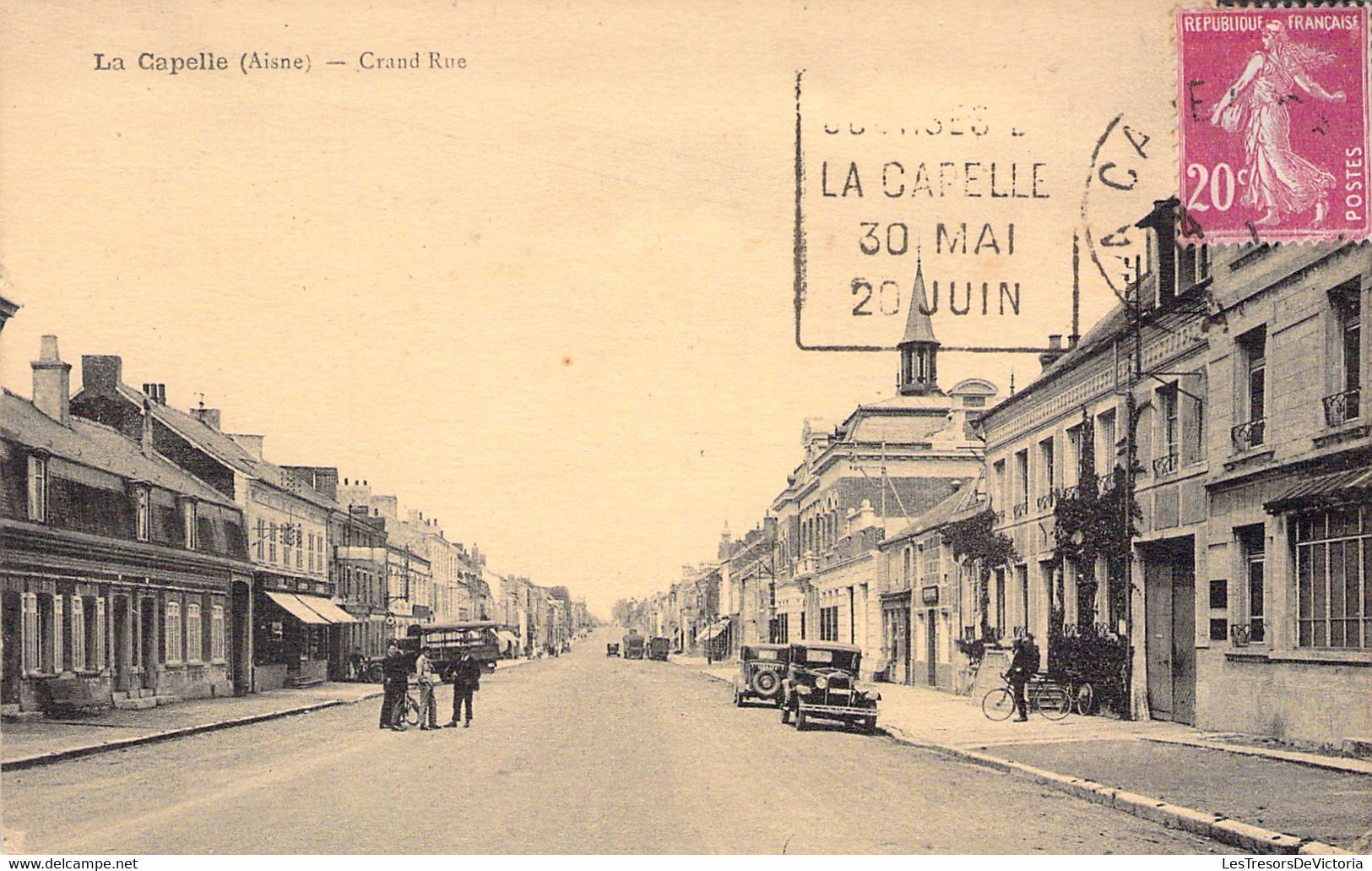 FRANCE - 02 - LA CAPELLE - Grand Rue - Voiture - Carte Postale Ancienne - Sonstige & Ohne Zuordnung