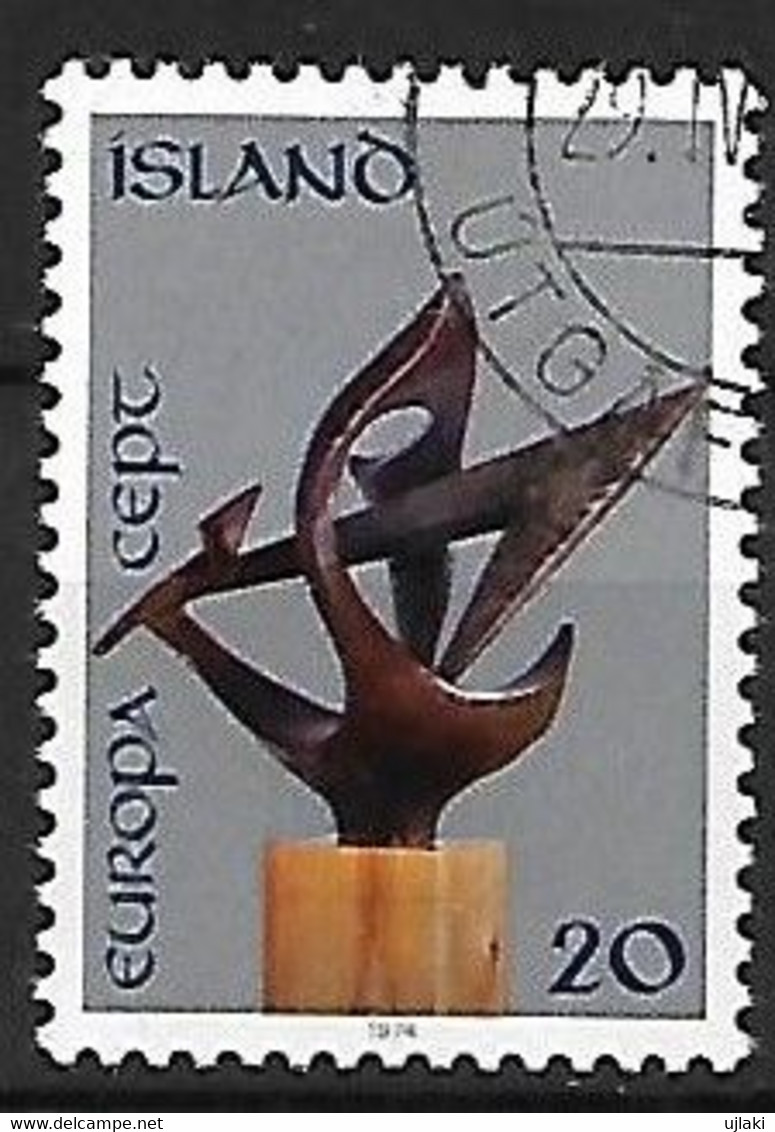 ISLANDE: EUROPA:sculpture En Bronze N°443  Année:1974 - Oblitérés