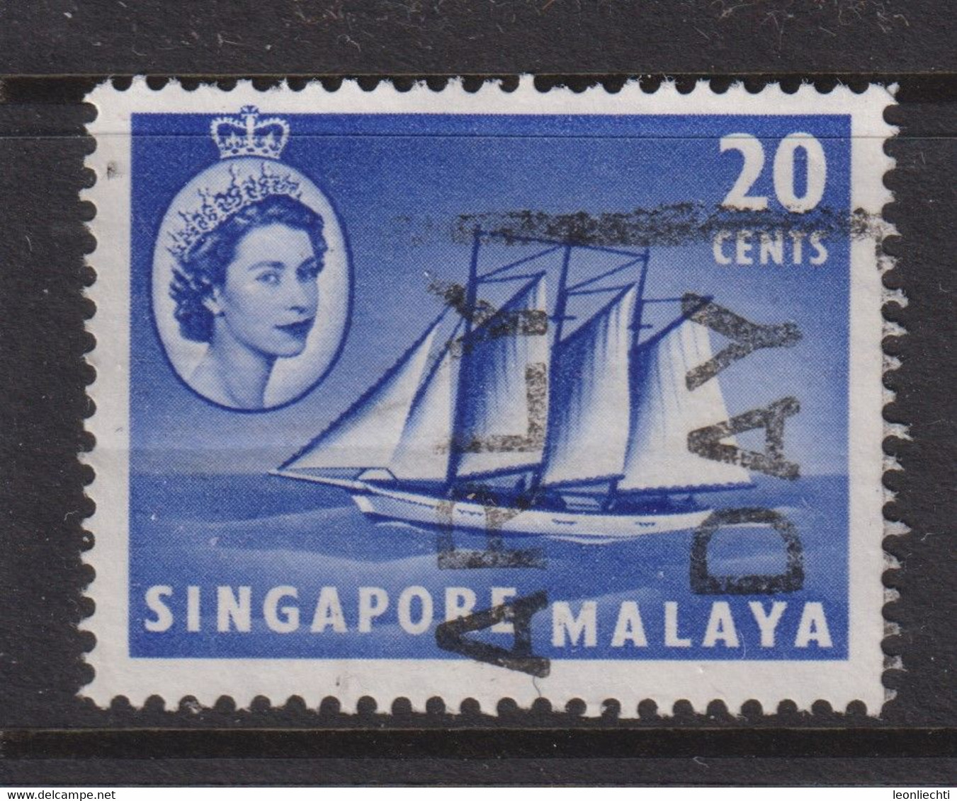 1955 Singapur - Malaya, Mi: SG 36 / Yt:SG 36, Cocos-Keeling Schooner - Singapur (...-1959)