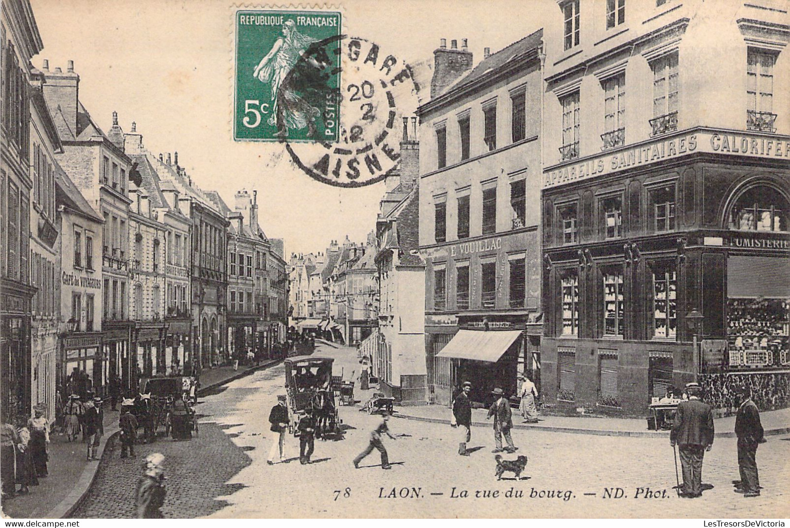 FRANCE - 02 - LAON - La Rue Du Bourg - Carte Postale Ancienne - Laon