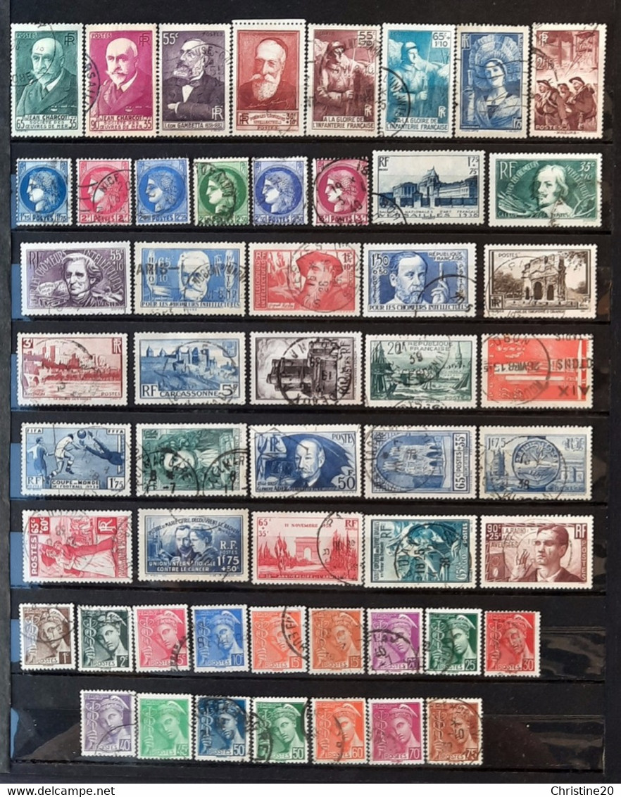 France 1938 Année Complète   N°372/418 Ob TB Cote 301€ - ....-1939