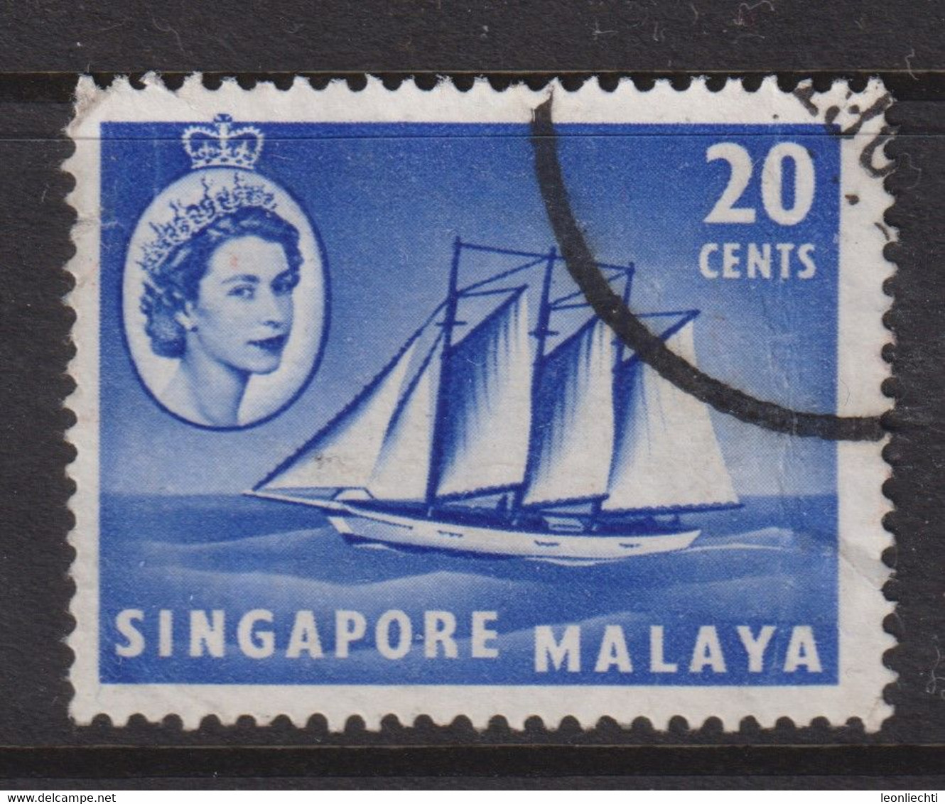 1955 Singapur - Malaya, Mi: SG 36 / Yt:SG 36, Cocos-Keeling Schooner - Singapur (...-1959)