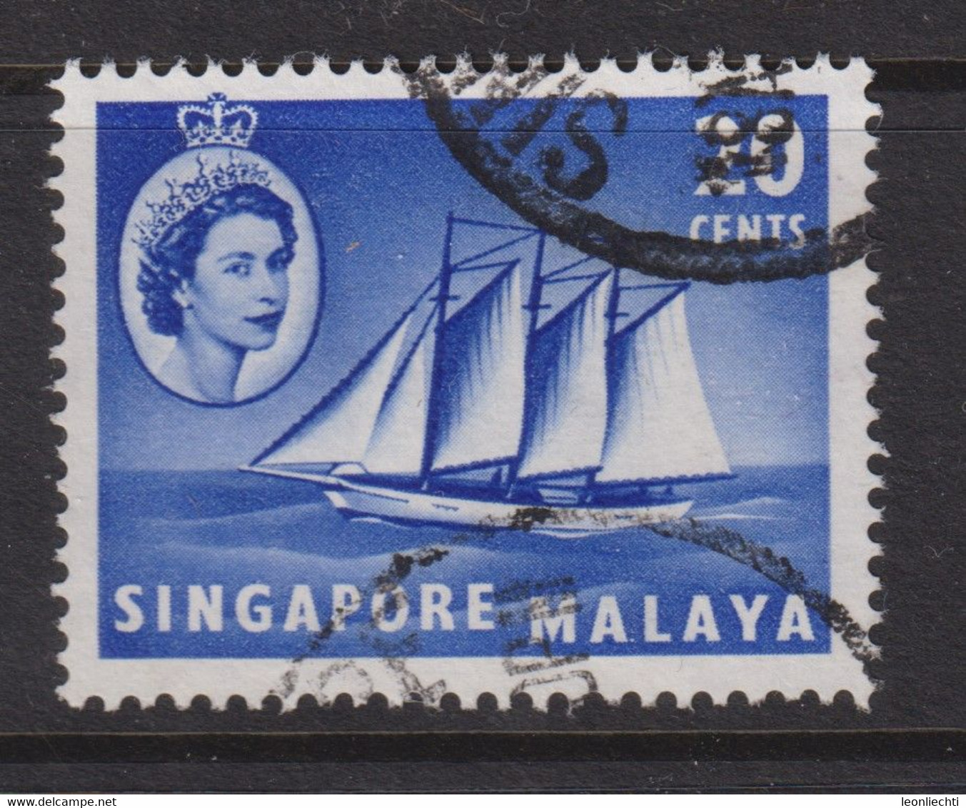 1955 Singapur - Malaya, Mi: SG 36 / Yt:SG 36, Cocos-Keeling Schooner - Singapour (...-1959)