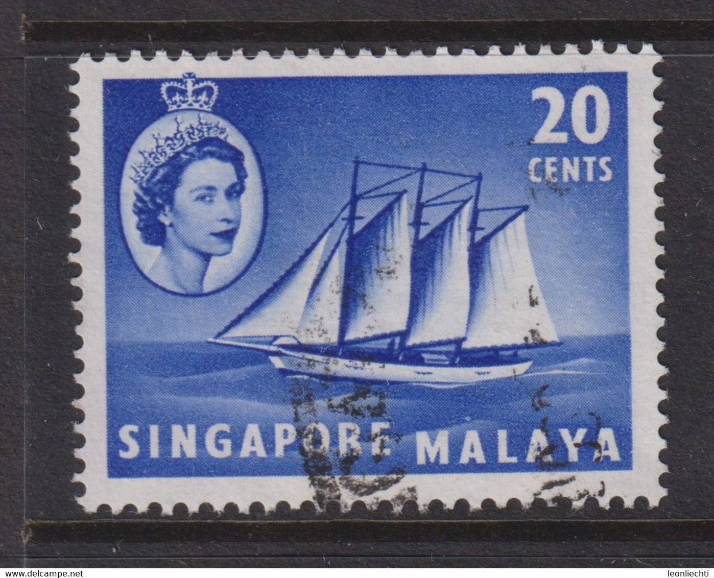 1955 Singapur - Malaya, Mi: SG 36 / Yt:SG 36, Cocos-Keeling Schooner - Singapour (...-1959)