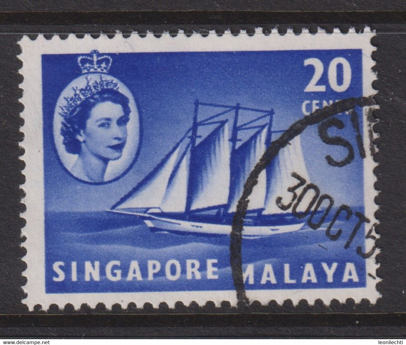 1955 Singapur - Malaya, Mi: SG 36 / Yt:SG 36, Cocos-Keeling Schooner - Singapore (...-1959)