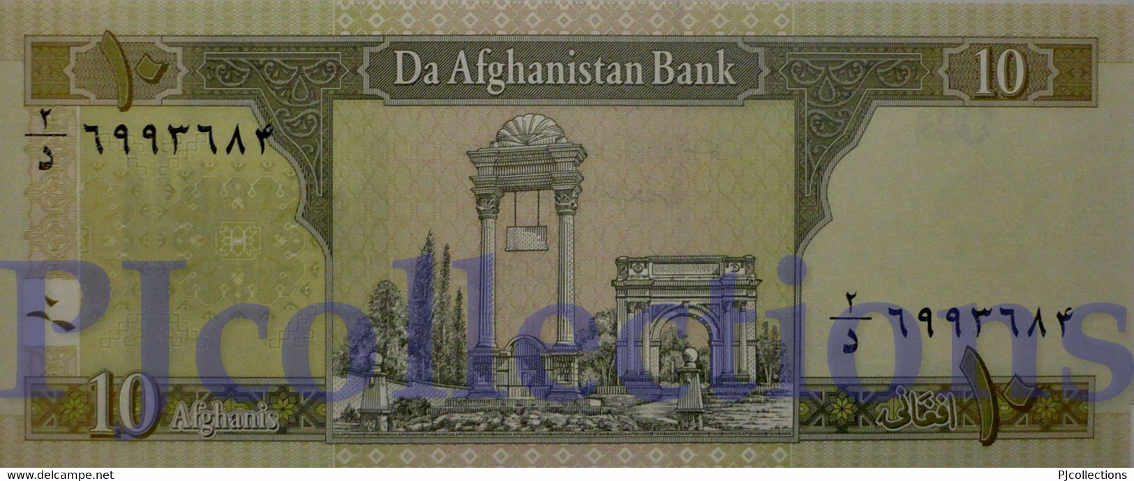 LOT AFGHANISTAN 10 AFGANIS 2002 PICK 67a UNC X 5 PCS - Afghanistan
