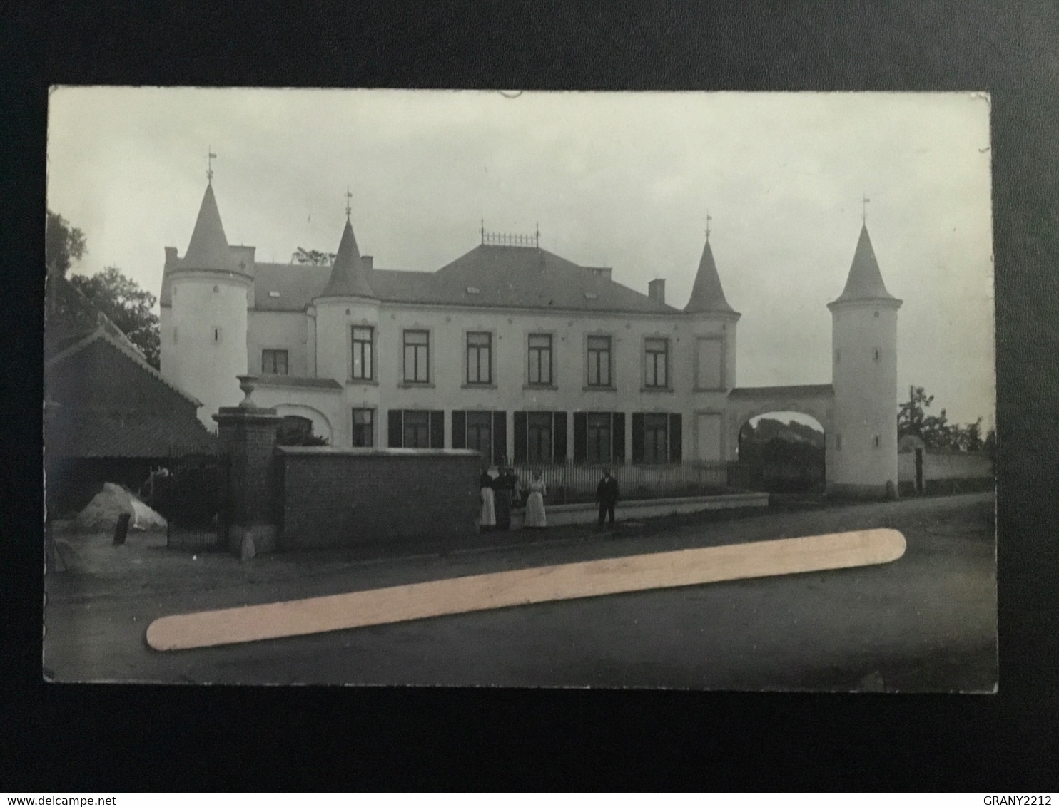 HANNUT «  CHÂTEAU DE Mr LE NOTAIRE SNYERS - WATTHIER 1910 » PHOTO CARTE ANIMÉE,PANORAMA. - Hannuit