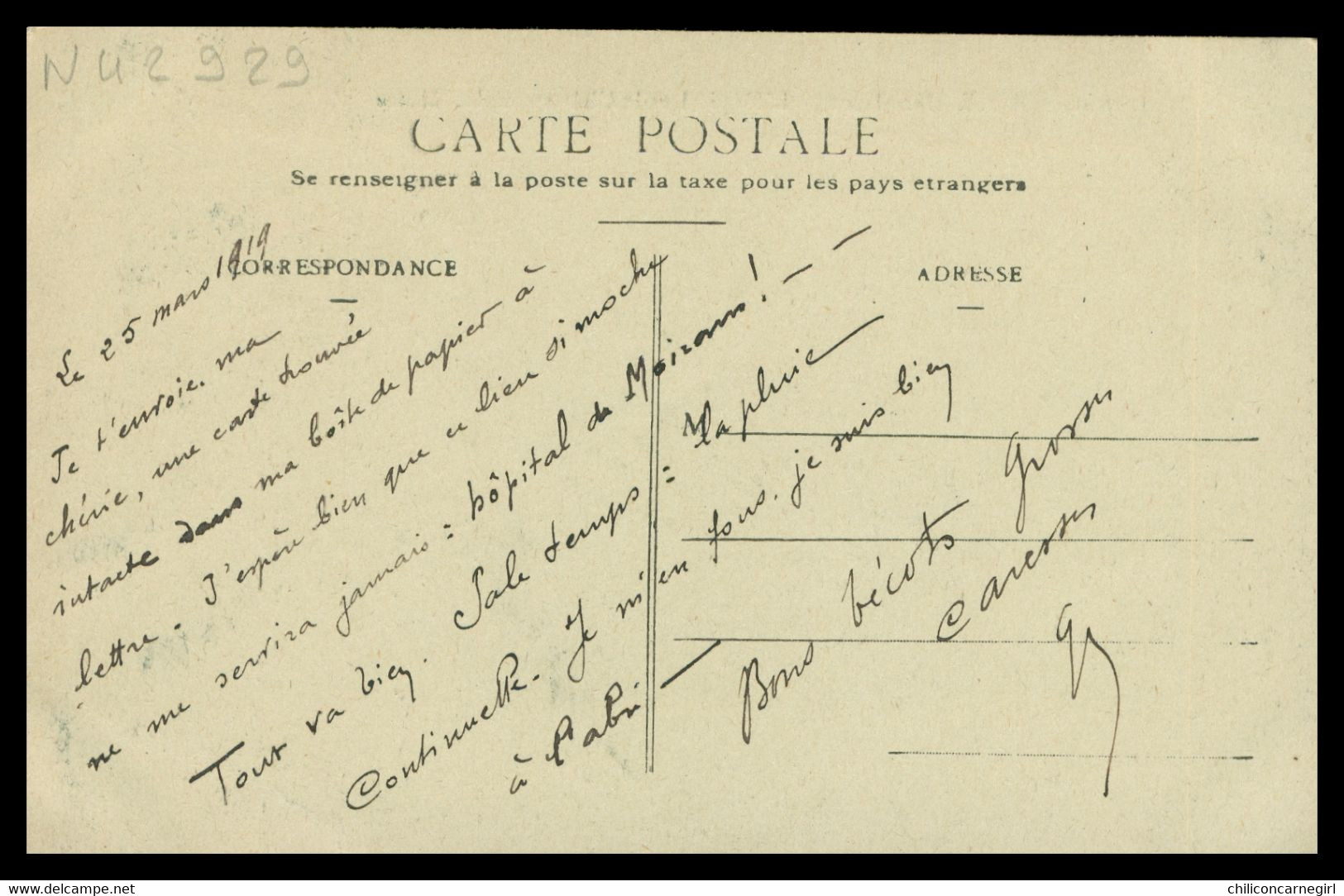* MOIRANS - Hôpital - Château De La Motte - 2609 - Edit. BAFFERT - 1919 - Moirans