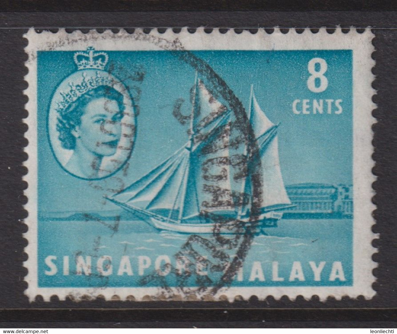 1955 Singapur - Malaya, Mi: SG 33 / Yt:SG 33, Palari Schooner- Segelschiff - Singapour (...-1959)