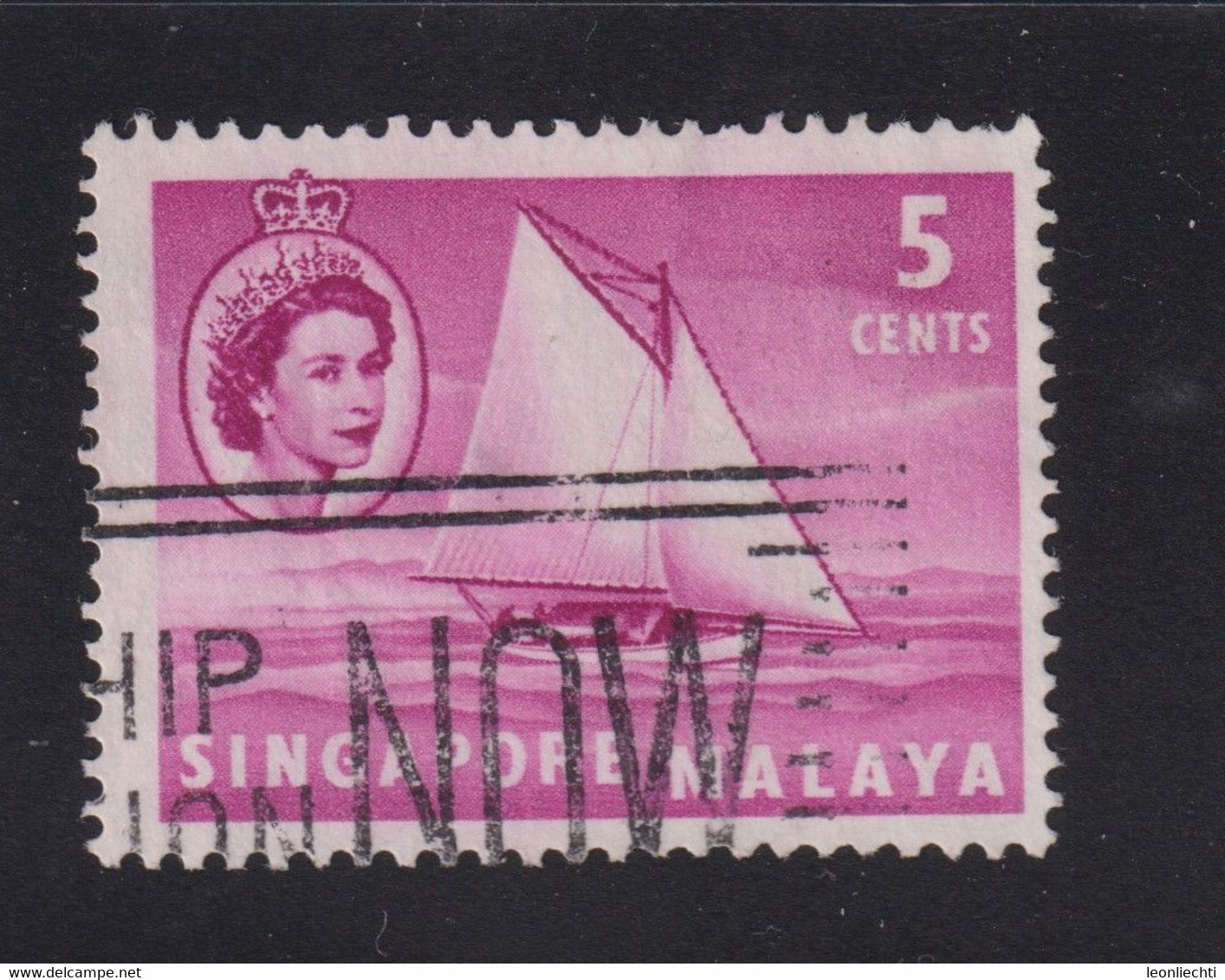 1955 Singapur - Malaya, Mi: SG 3 / Yt:SG 32, Lombok Sloop - Segelschiff - Singapour (...-1959)