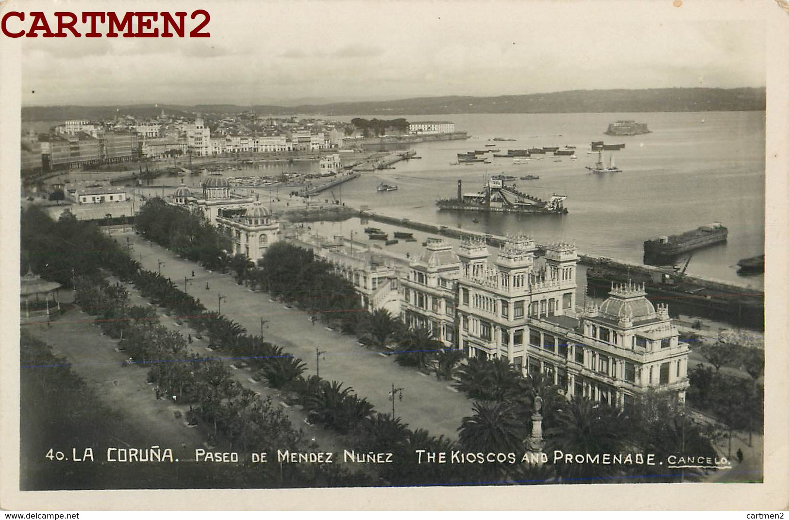 LA CORUNA PASEO DE MENDEZ NUNEZ THE KIOSCOS CANCELO ESPANA - La Coruña