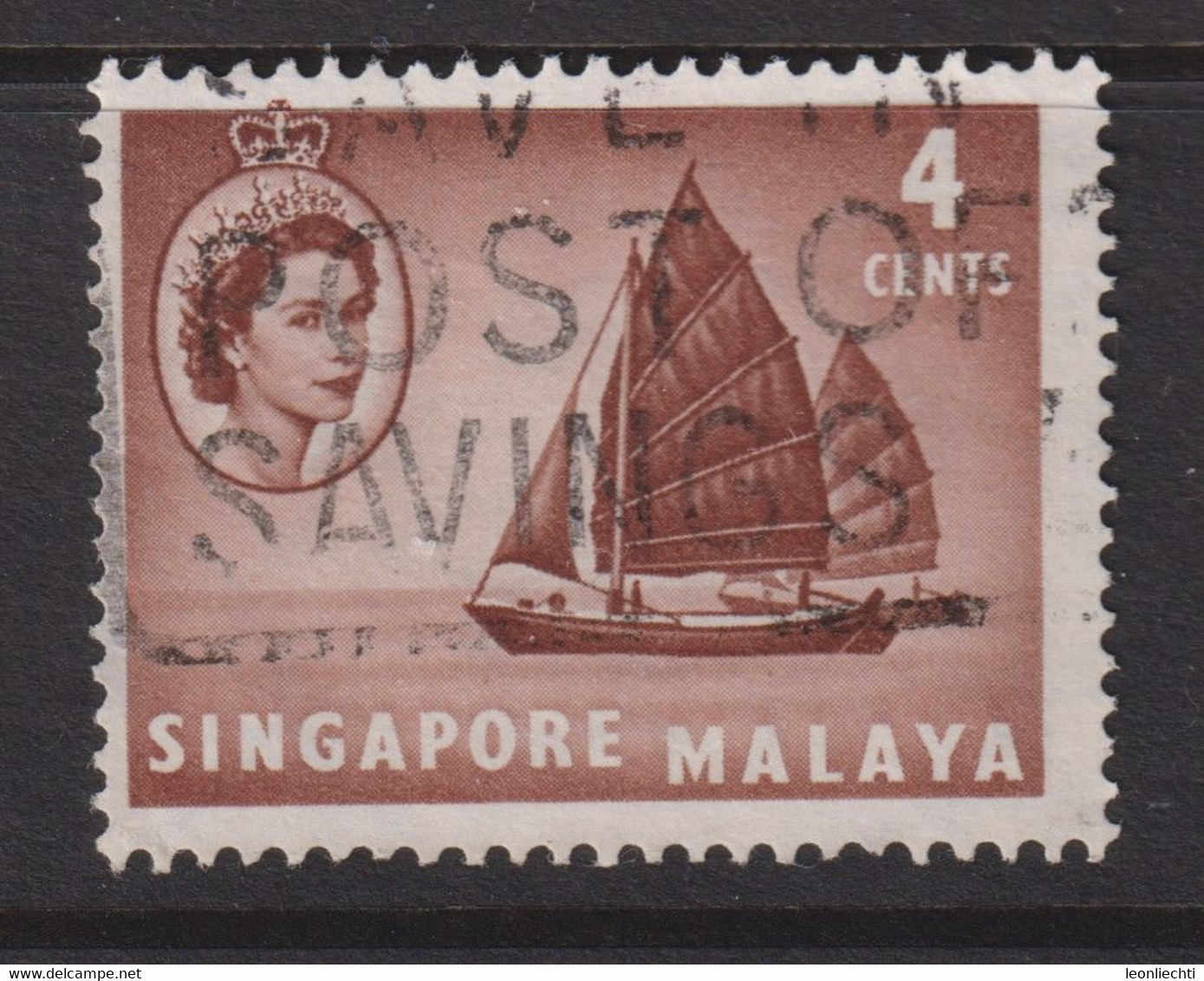 1955 Singapur - Malaya, Mi: SG 30 / Yt:SG 30, Twa-kow Lighter - Segelschiff - Singapore (...-1959)