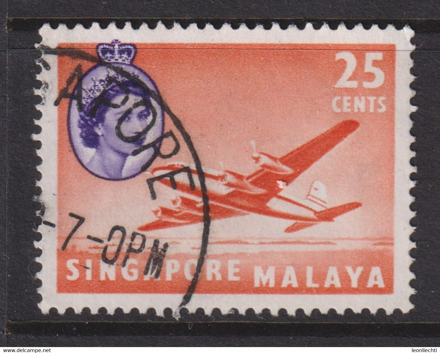 1955 Singapur - Malaya, Mi: SG 37 / Yt:SG 37, Douglas DC-4M2 Argonaut Aircraft - Singapore (...-1959)