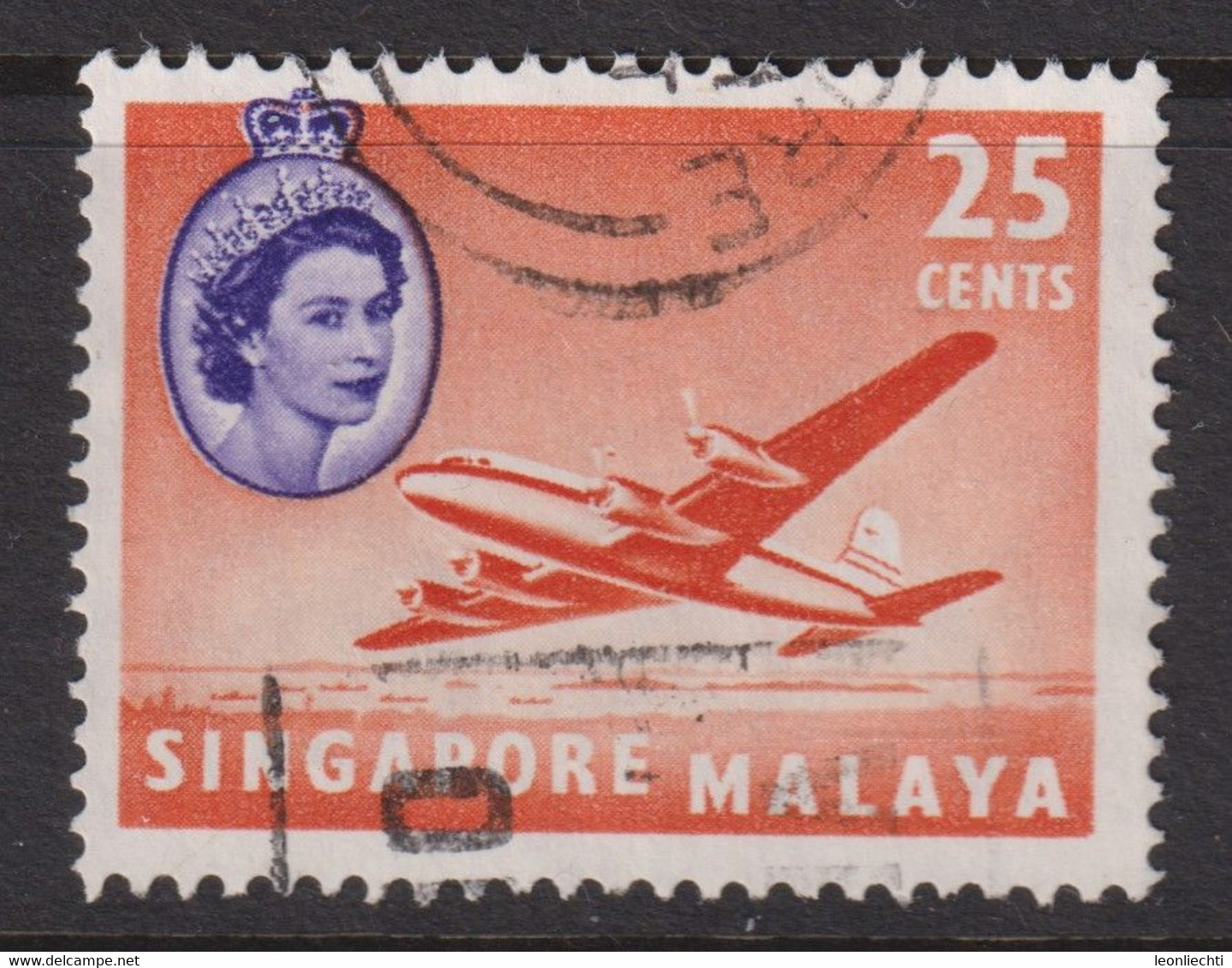 1955 Singapur - Malaya, Mi: SG 37 / Yt:SG 37, Douglas DC-4M2 Argonaut Aircraft - Singapur (...-1959)