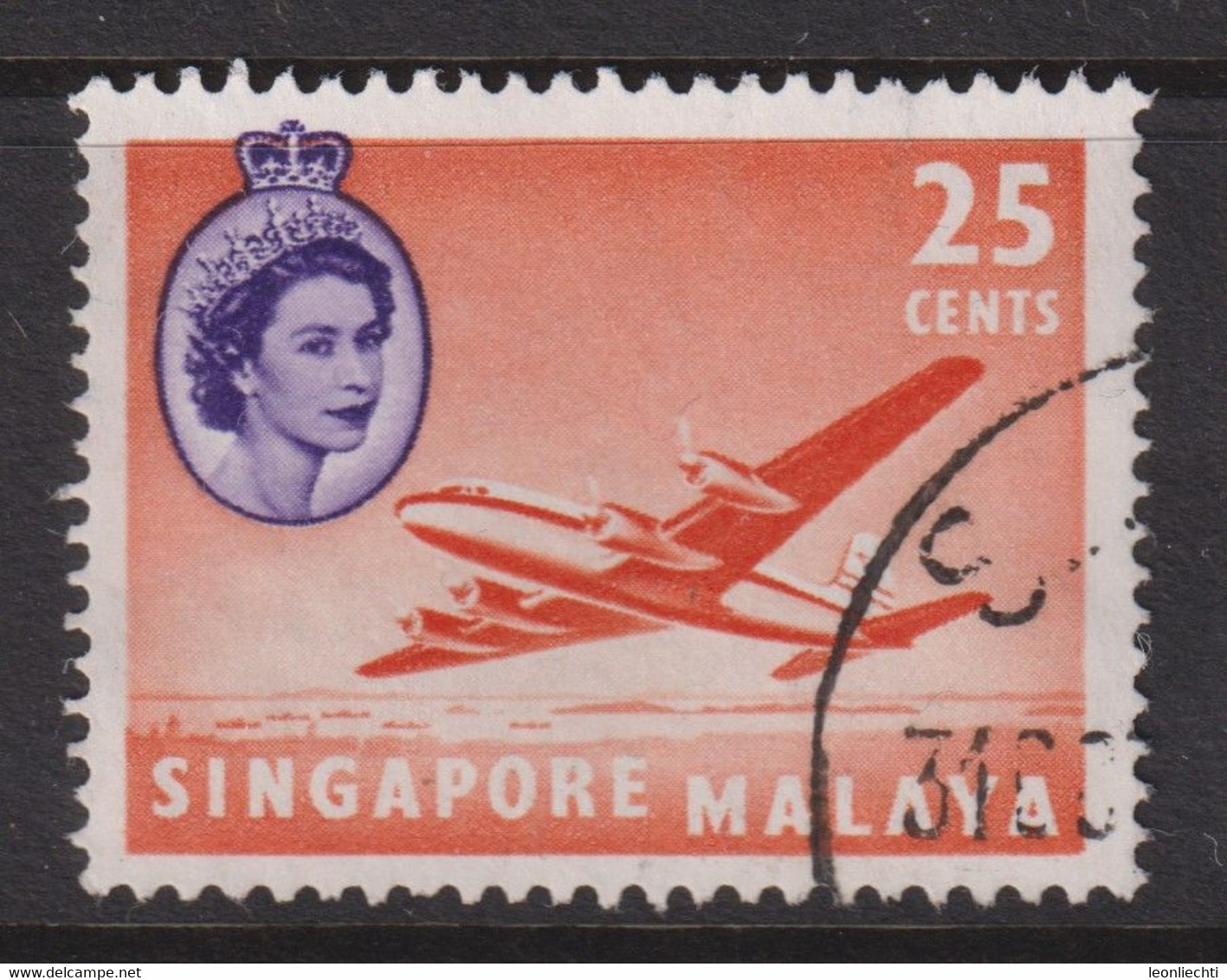 1955 Singapur - Malaya, Mi: SG 37 / Yt:SG 37, Douglas DC-4M2 Argonaut Aircraft - Singapour (...-1959)