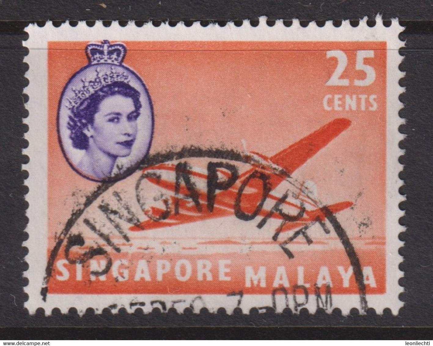 1955 Singapur - Malaya, Mi: SG 37 / Yt:SG 37, Douglas DC-4M2 Argonaut Aircraft - Singapore (...-1959)