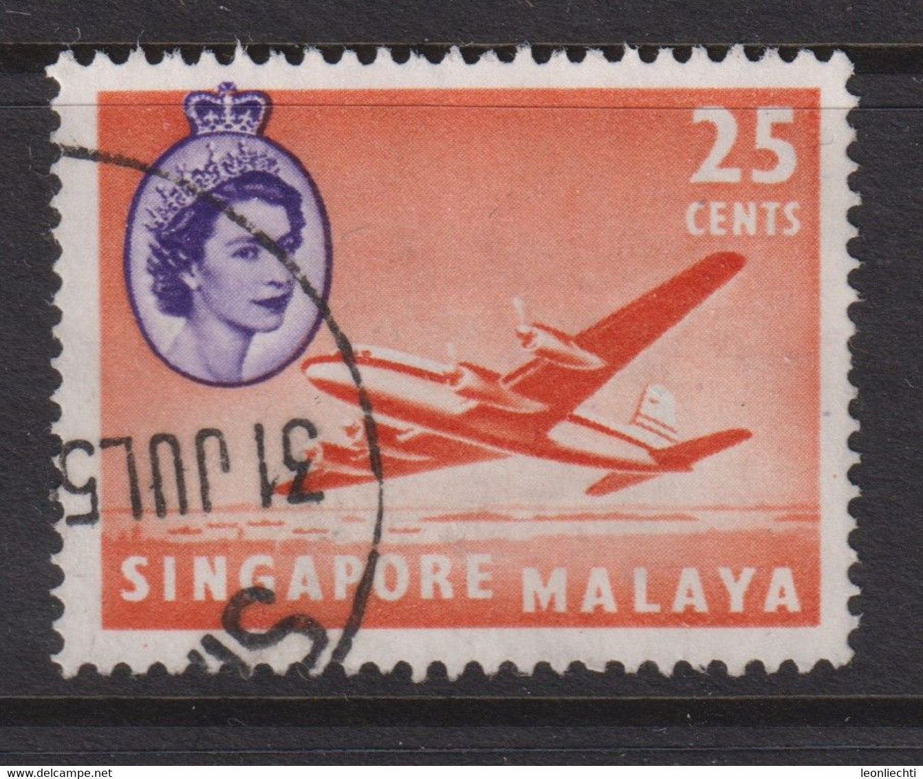 1955 Singapur - Malaya, Mi: SG 37 / Yt:SG 37, Douglas DC-4M2 Argonaut Aircraft - Singapour (...-1959)