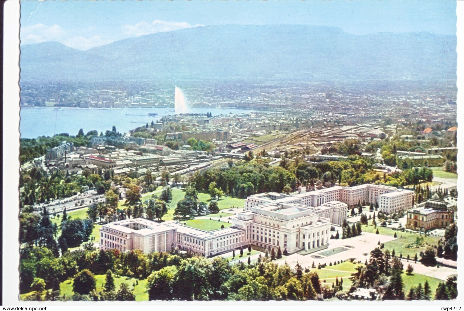 NATIONS UNIES  OMS  Ansichtskarte  PPC  1962 To USA  Palais Des Nations - Posta Aerea