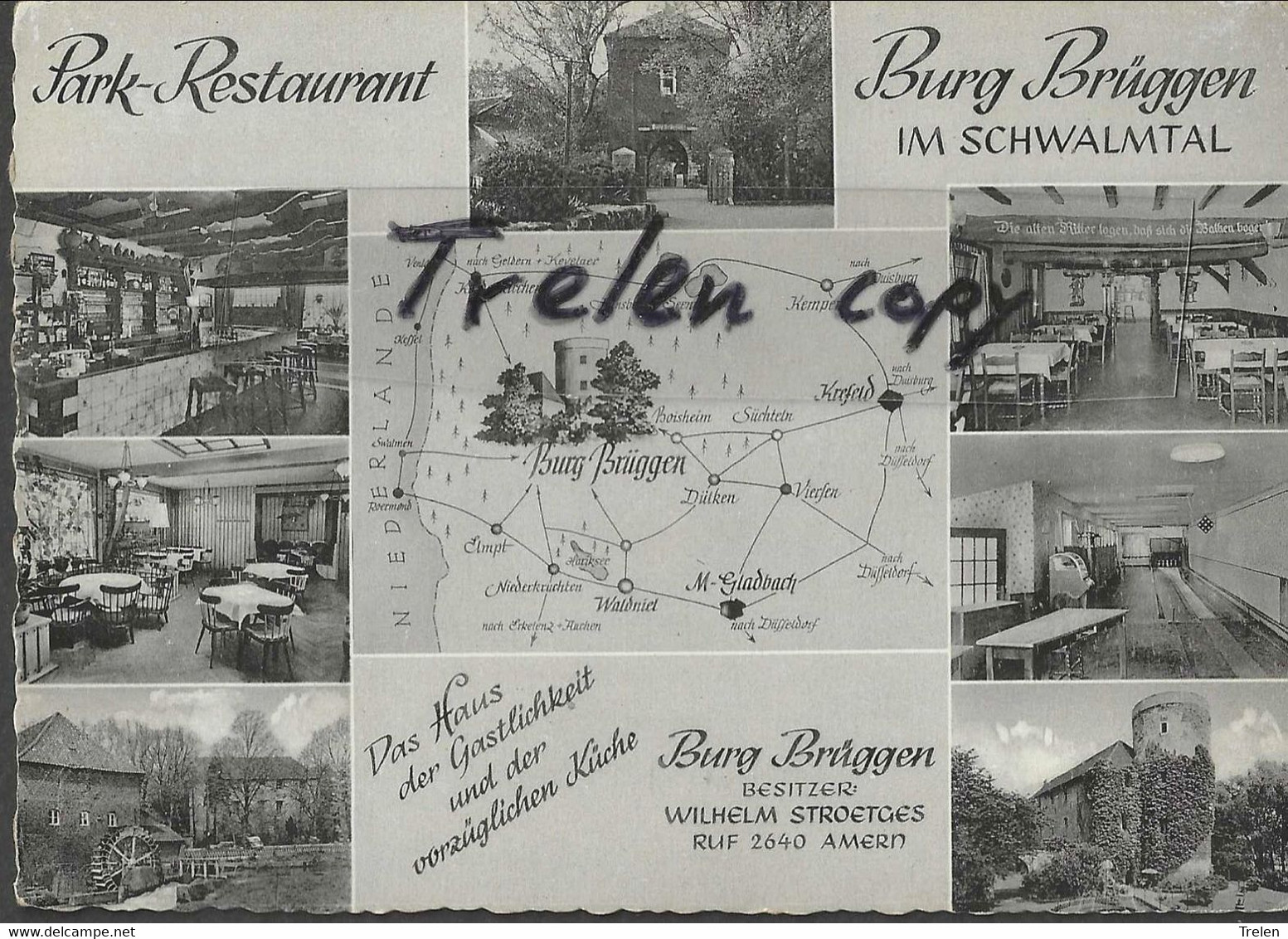 Allemagne, Restaurant Burg Brüggen, Bedruckt - Viersen