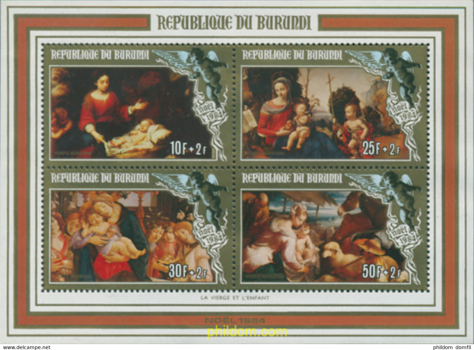 73494 MNH BURUNDI 1984 NAVIDAD - Unused Stamps