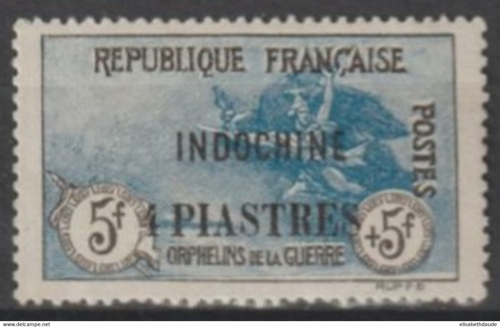 INDOCHINE - 1919 - RARE ORPHELIN YVERT N°95 ** MNH (GOMME TROPICALE) - COTE = 575 EUR - Nuovi