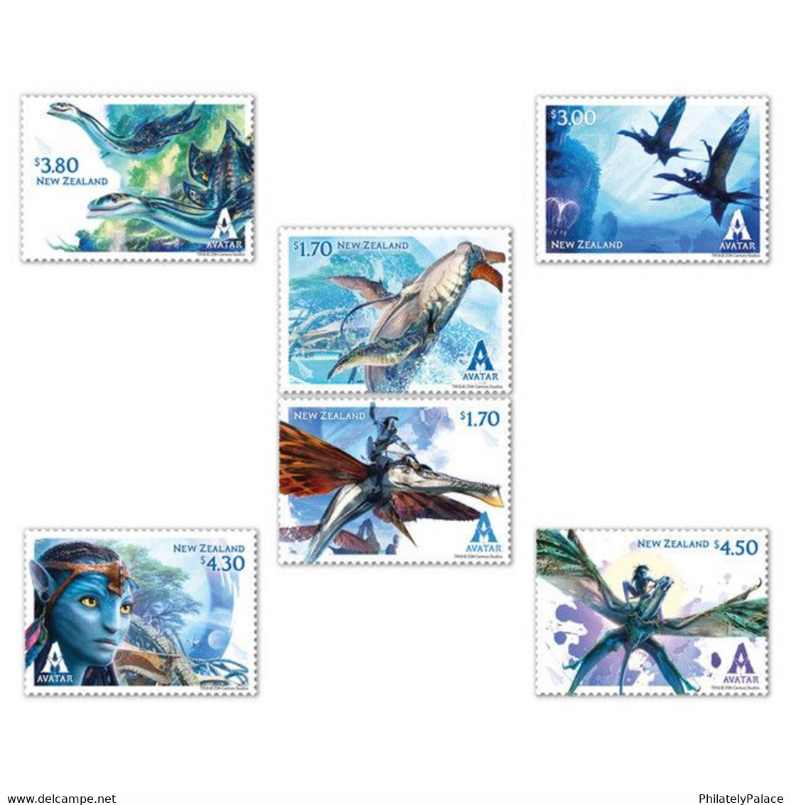 AVATAR 2023 NEW ZEALAND NEW *** The Way Of Water - PANDORA Set Of 6v ,Film, Movie,Cinema MNH (**) - Unused Stamps