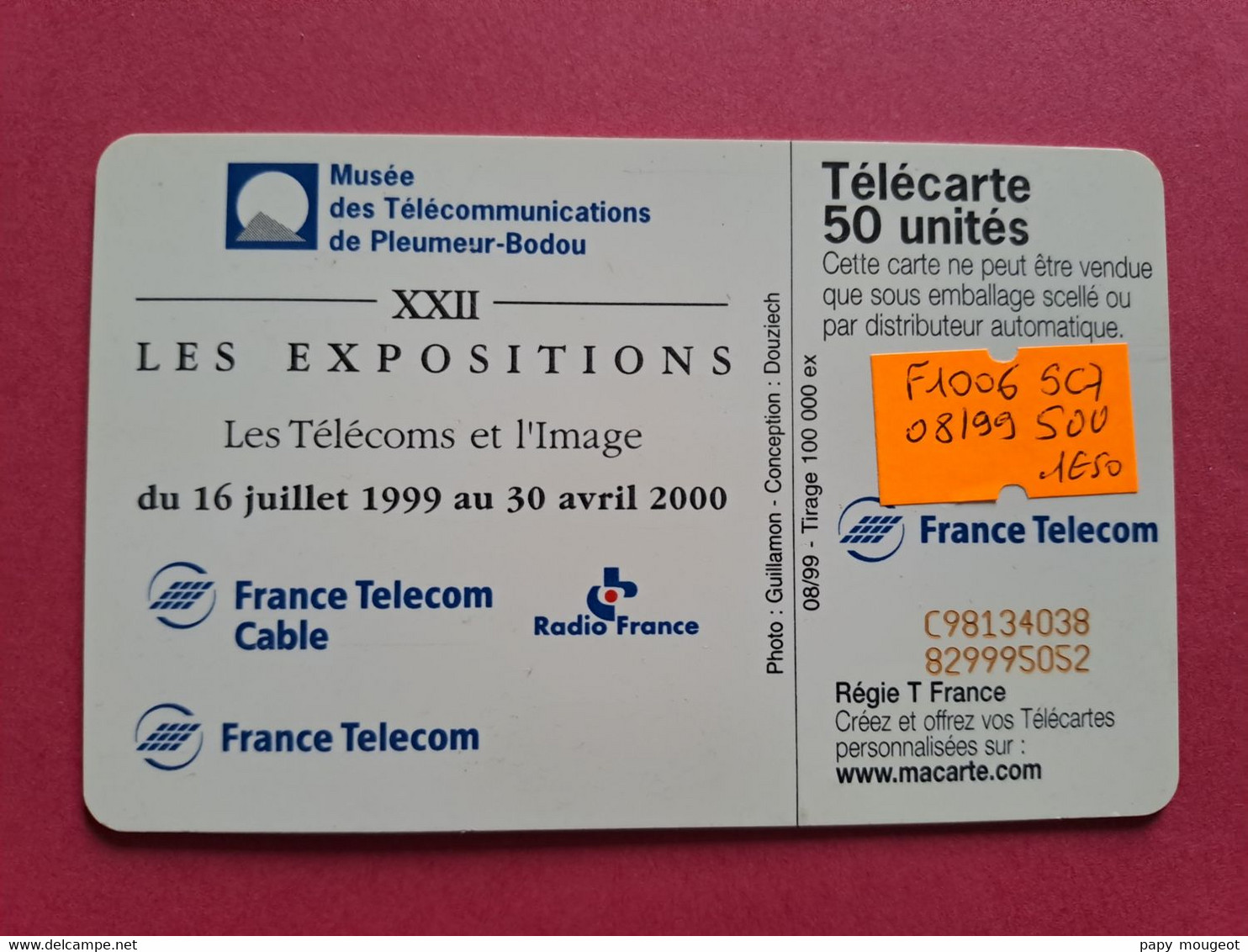 F1006 50U SC7 08/99 - Pleumeur XXII Les Télécoms Et L'Image (état) - 1999