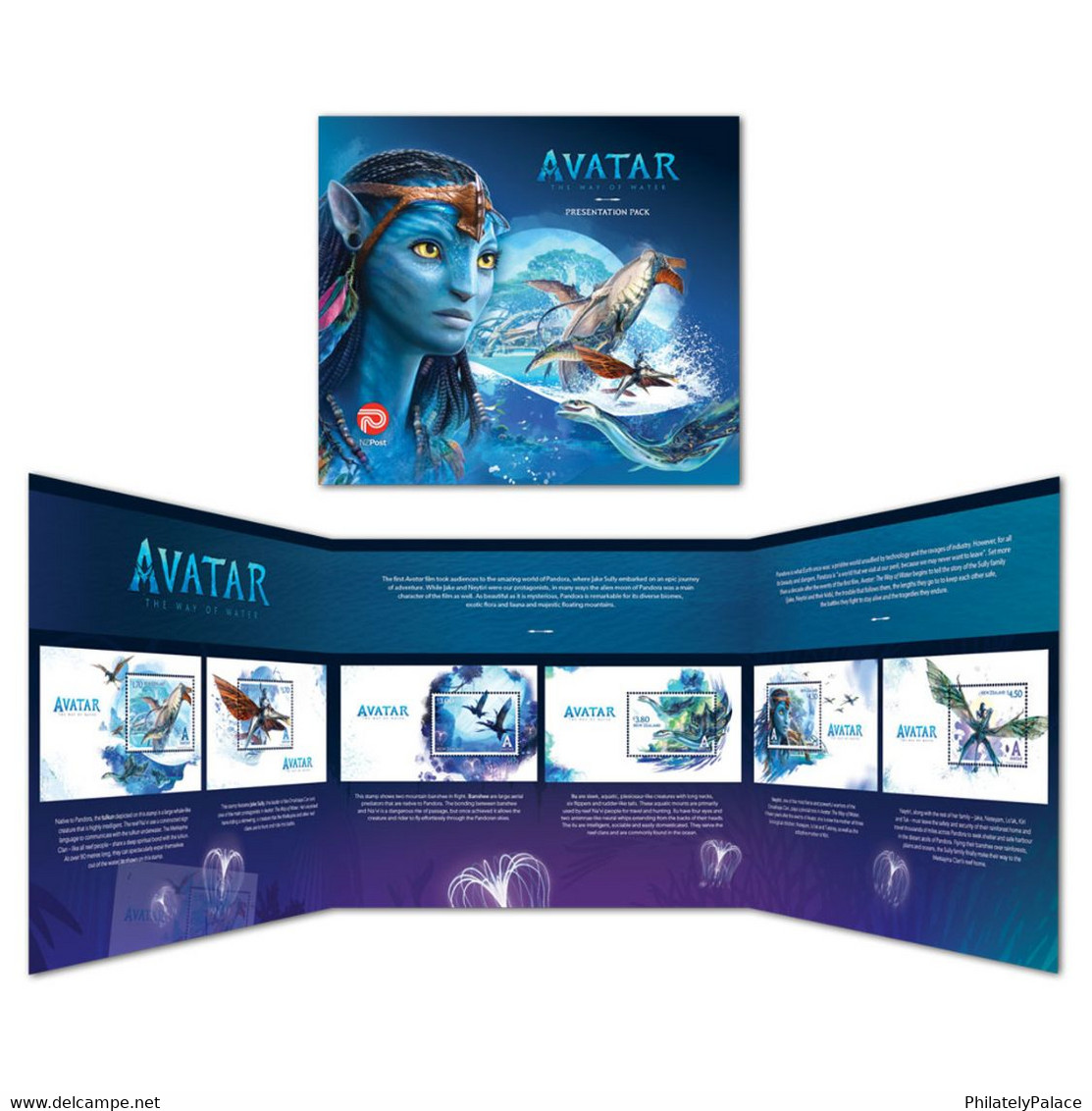 AVATAR 2023 NEW ZEALAND NEW *** The Way Of Water - PANDORA Set Of 6v ,Film, Movie,Cinema FDC+ 6 MS MNH (**) LIMITED - Lettres & Documents