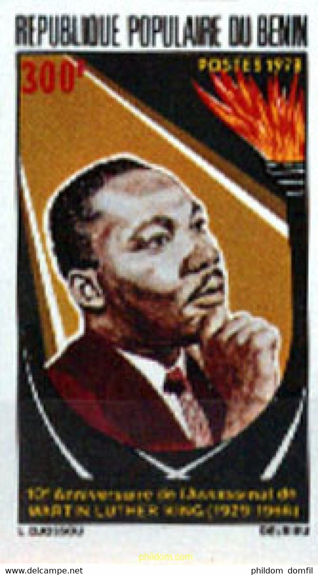 162714 MNH BENIN 1978 10 ANIVERSARIO DE LA MUERTE DEL PASTOR MARTIN LUTHER KING - Martin Luther King