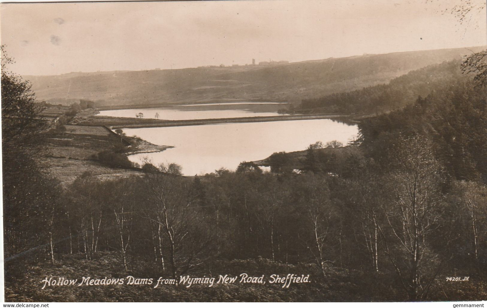 SHEFFIELD - HOLLOW MEADOWS DAMS FROM WYOMING NEW ROAD - Sheffield