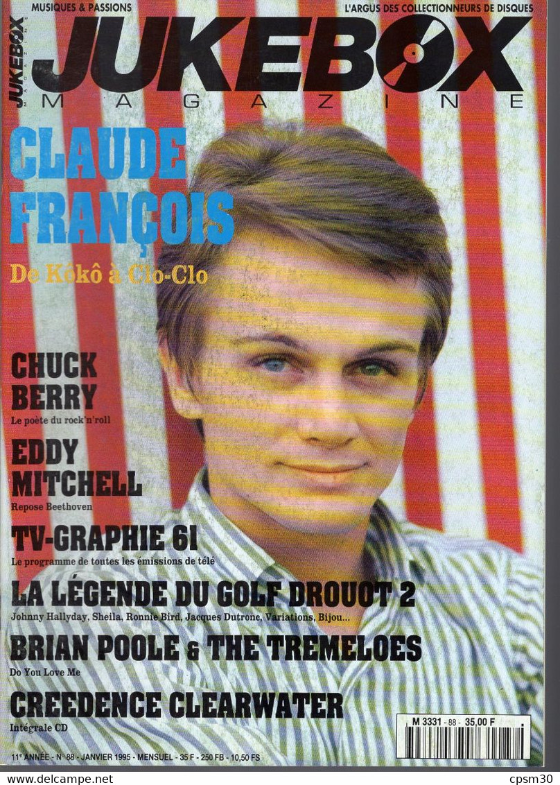 Revue JUKEBOX Argus Collectionneur Disques N°088 CLAUDE FRANCOIS, Chuck Berry, Eddy Mitchell, Golf Drouot Etc... - Affiches & Posters