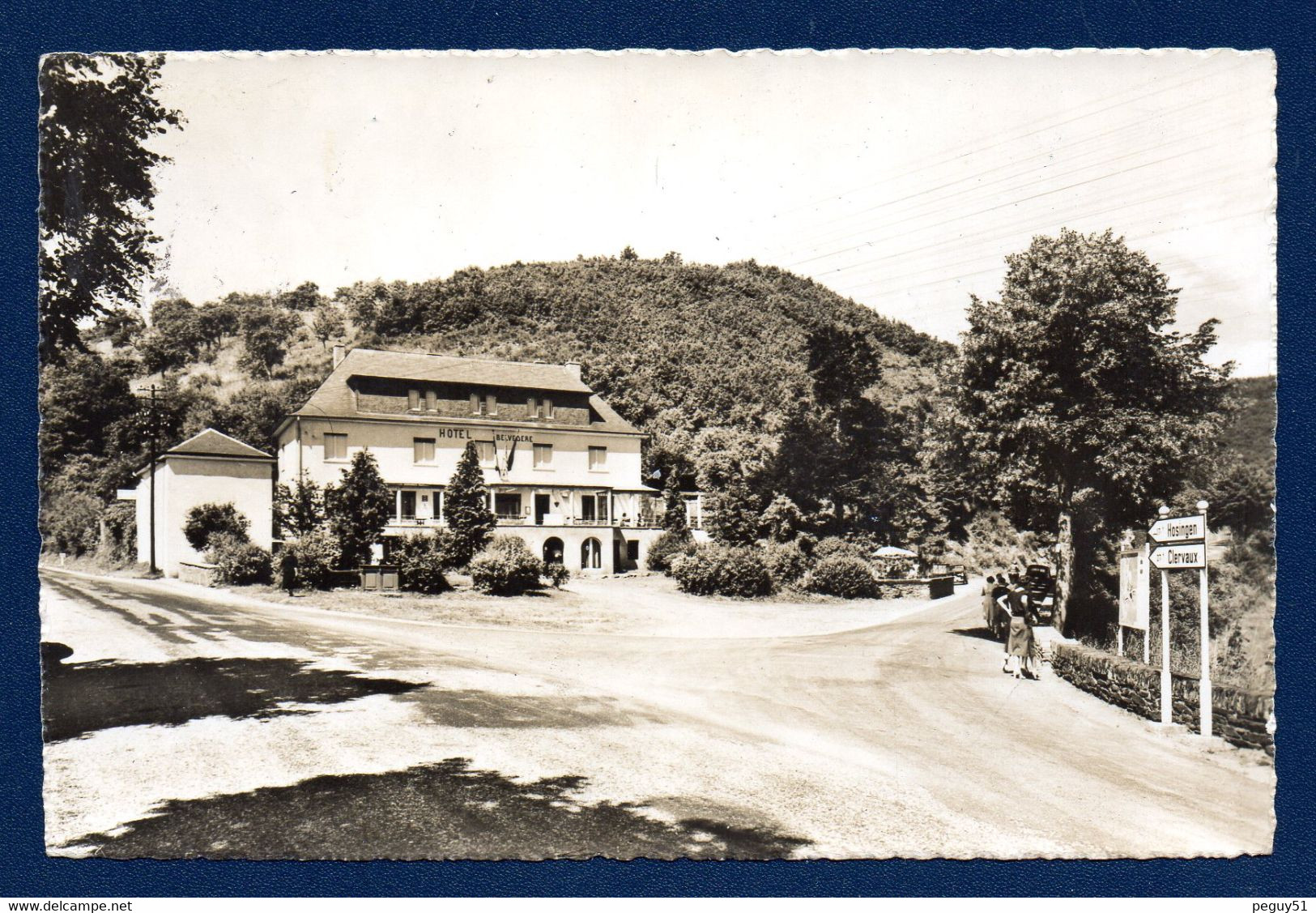 Luxembourg. Vianden. Hôtel Belvédère. Carrefour Route De Diekirch,Hosingen Et Clervaux. 1955 - Vianden