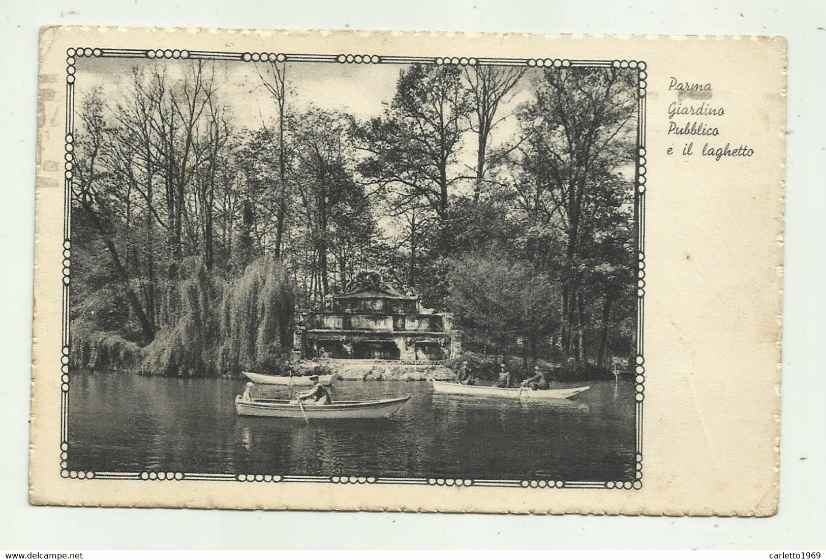 PARMA - GIARDINO PUBBLICO E IL LAGHETTO 1938   - VIAGGIATA  FP - Parma