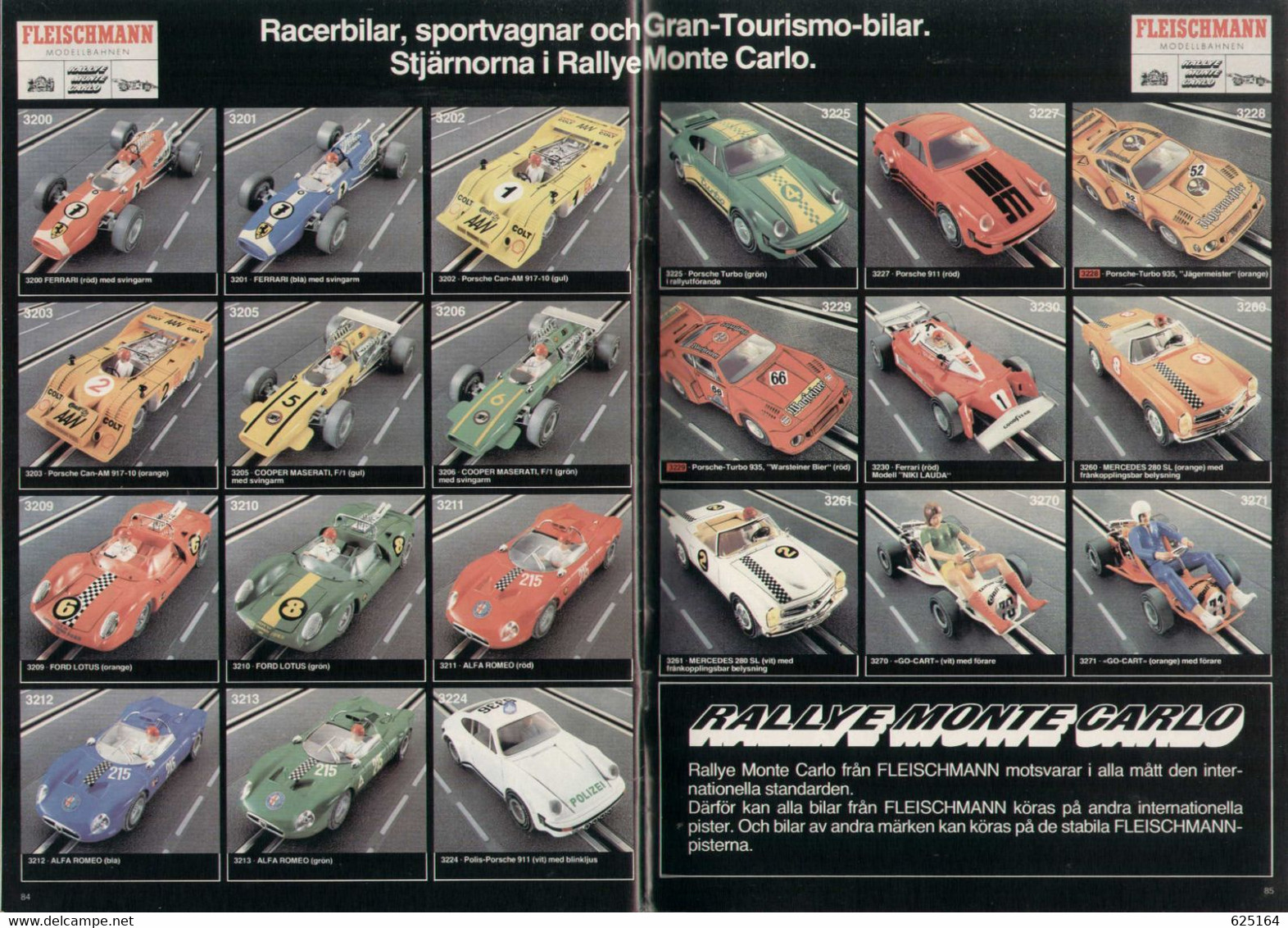 catalogue FLEISCHMANN 1978/79 HO Swedish edition  HO  N  Rally Montecarlo   - en suédois