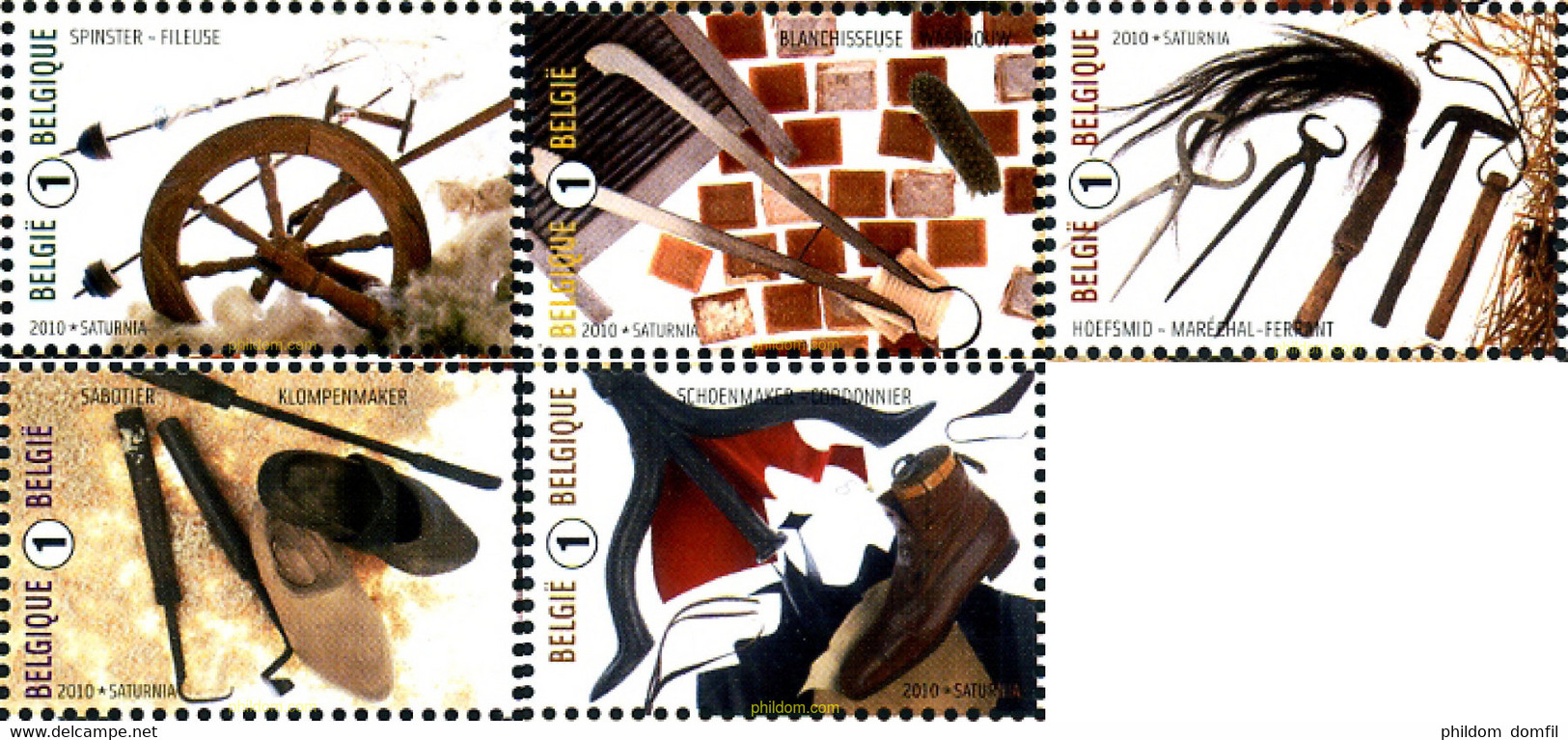 255509 MNH BELGICA 2010 OFICIOS EN PELIGRO DE EXTINCION - Autres & Non Classés