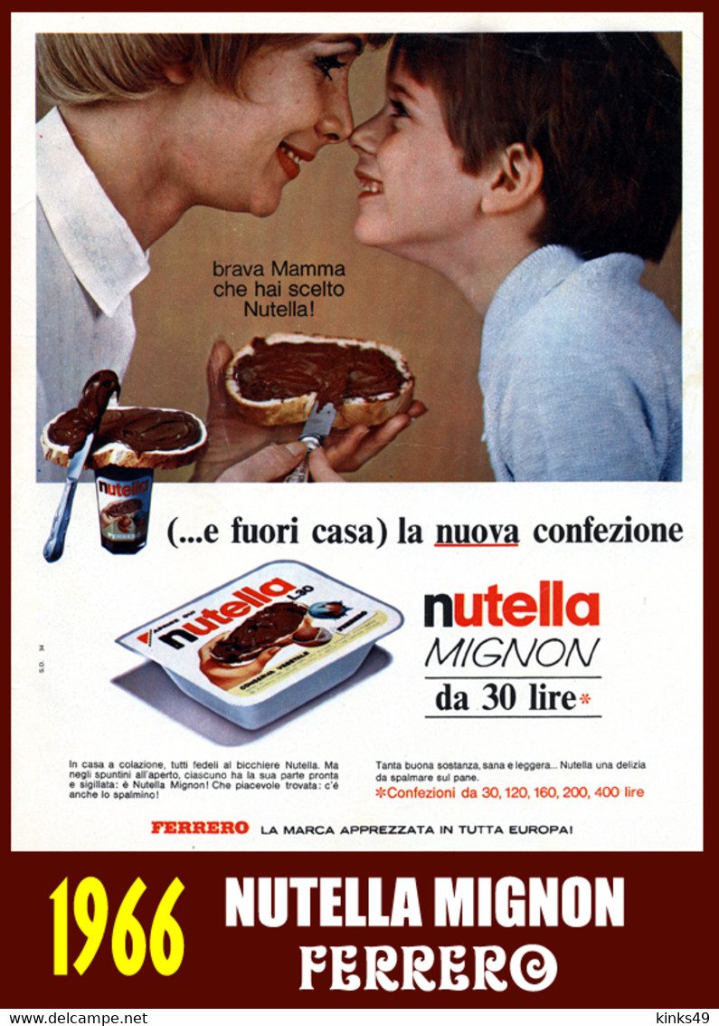 516> Figurina Pubblicità < NUTELLA FERRERO Mignon - 1966 > Leggi Note - Chocolade