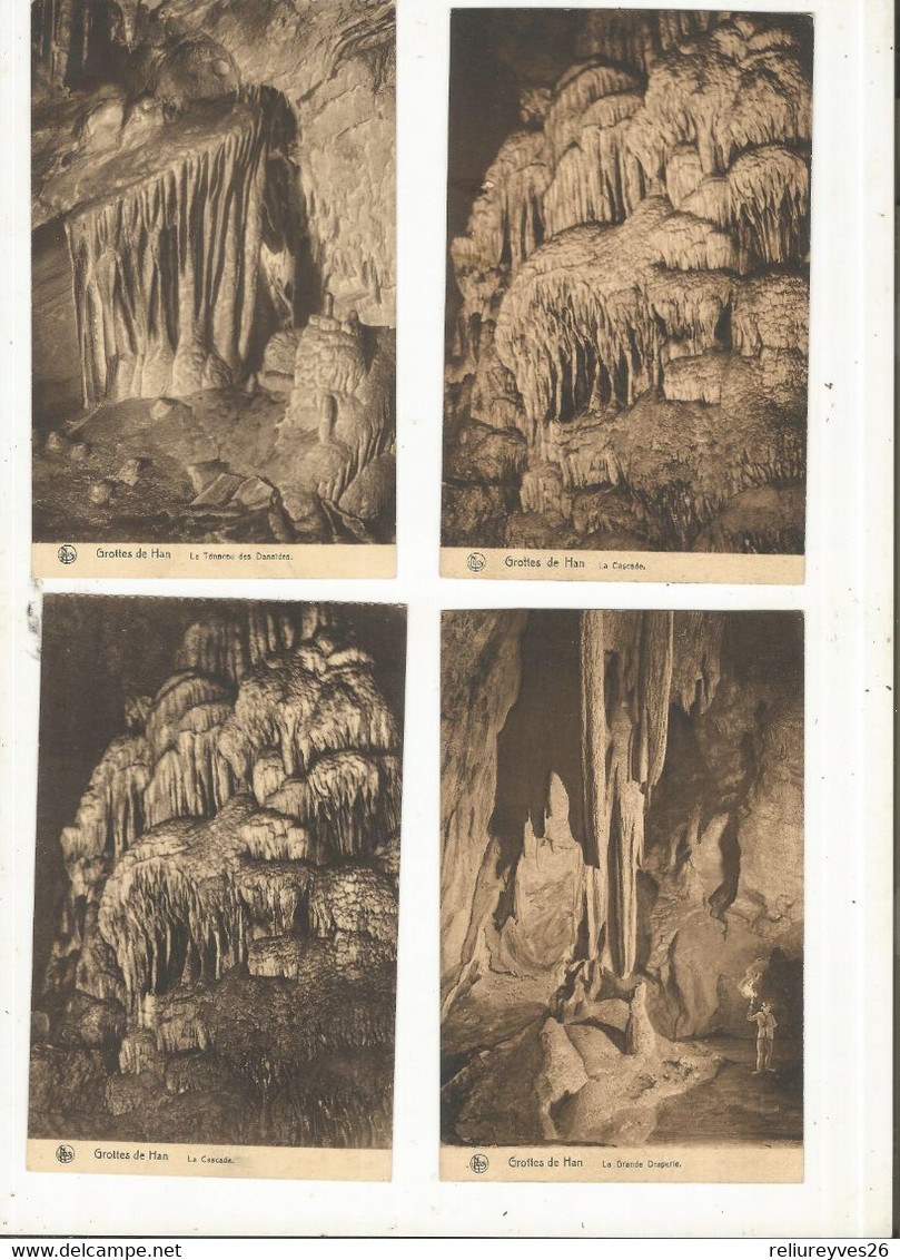 CPA, Belgique , Han , Lot De 36  Cartes Anciennes Des Grottes De Han - Profondeville