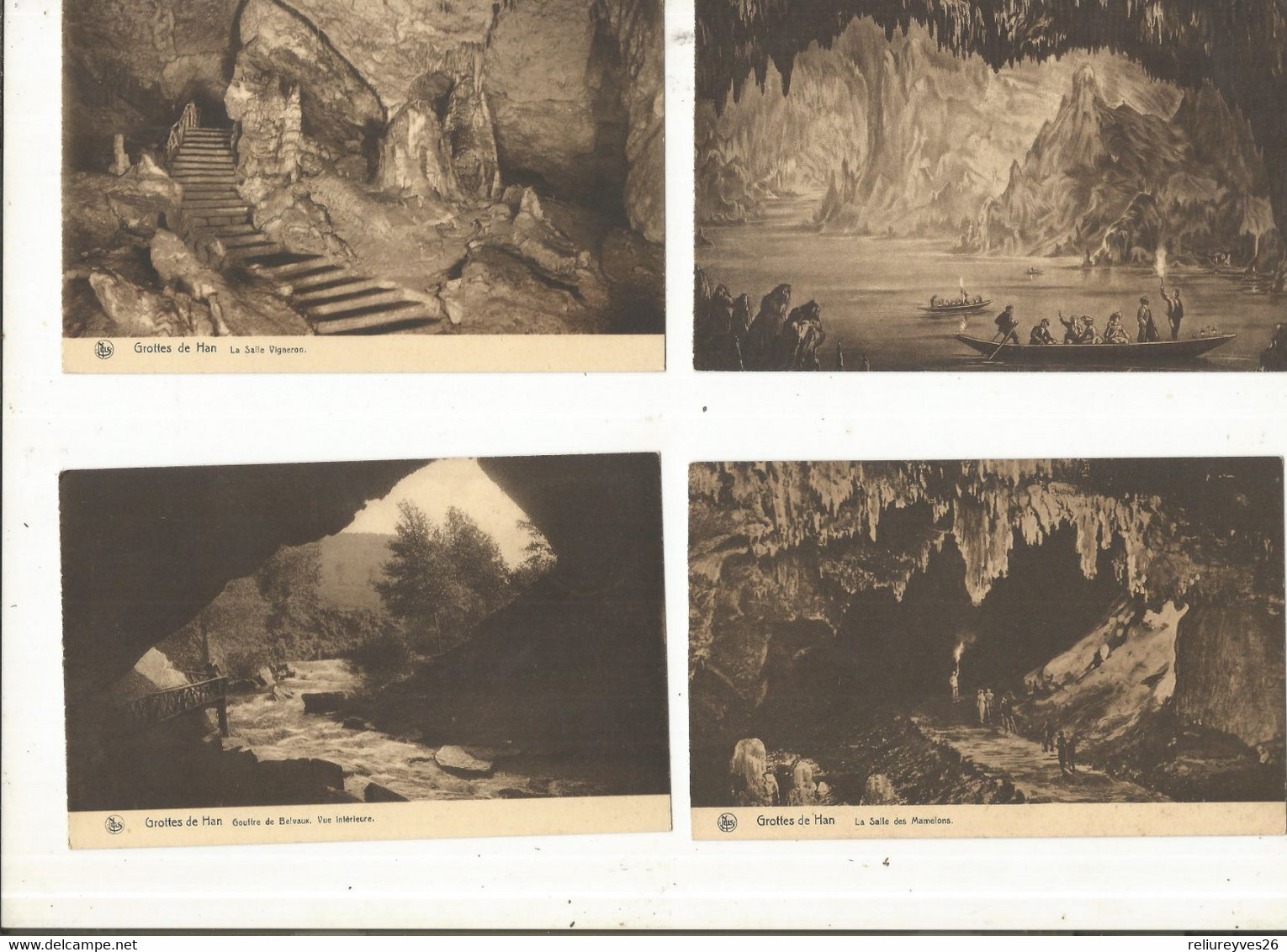 CPA, Belgique , Han , Lot De 36  Cartes Anciennes Des Grottes De Han - Profondeville