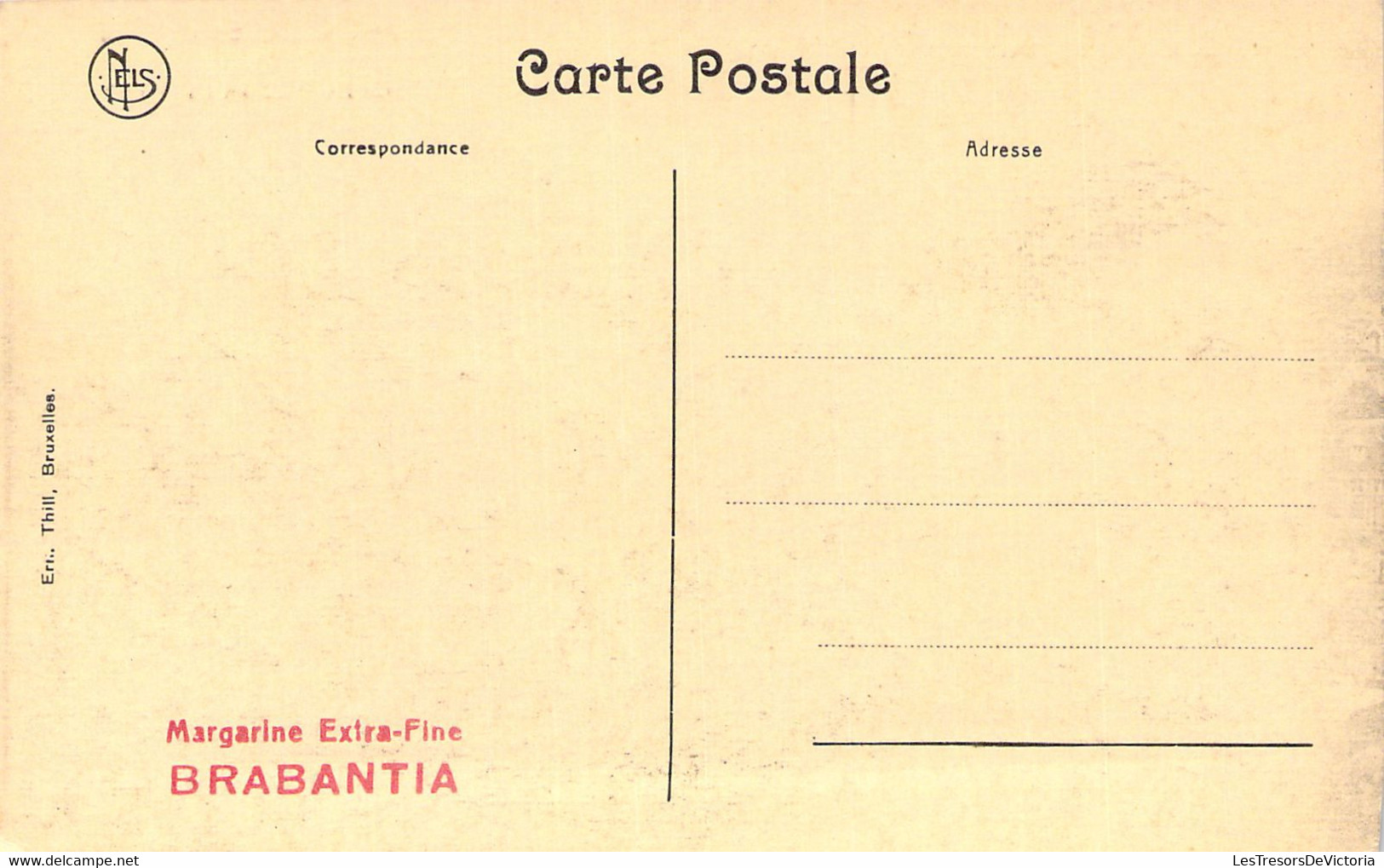 Publicité - Margarine Extra Fine BRABANTIA - Ruines De Louvain - Rue De Diest - Carte Postale Ancienne - Advertising