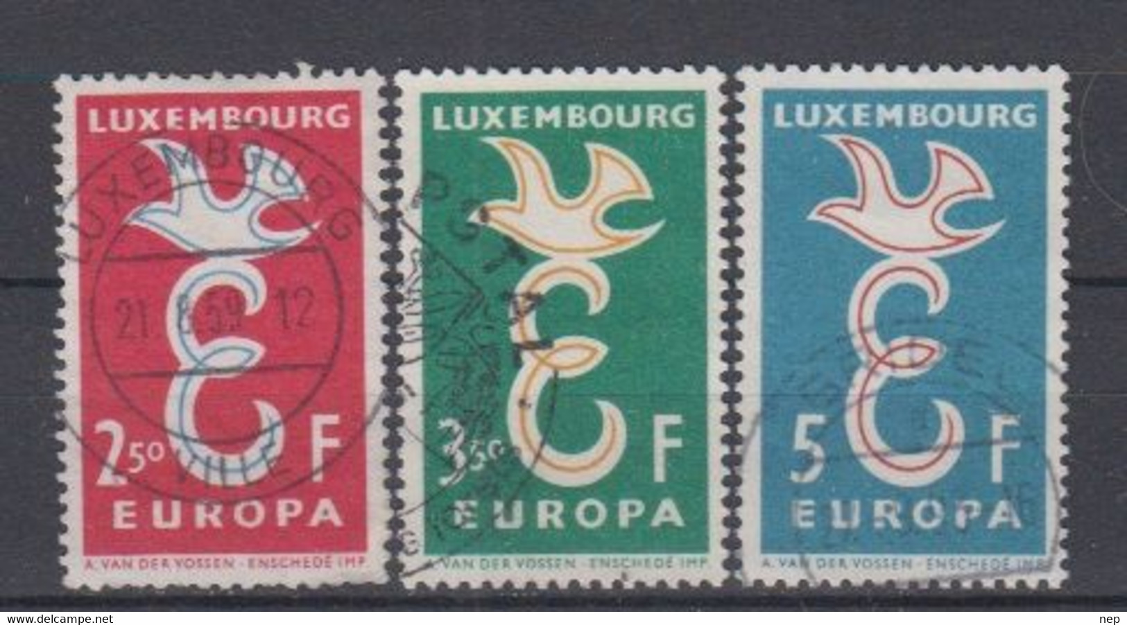 EUROPA - CEPT - Michel - 1958 - LUXEMBURG - Nr 590/92 - Gest/Obl/Us - 1958