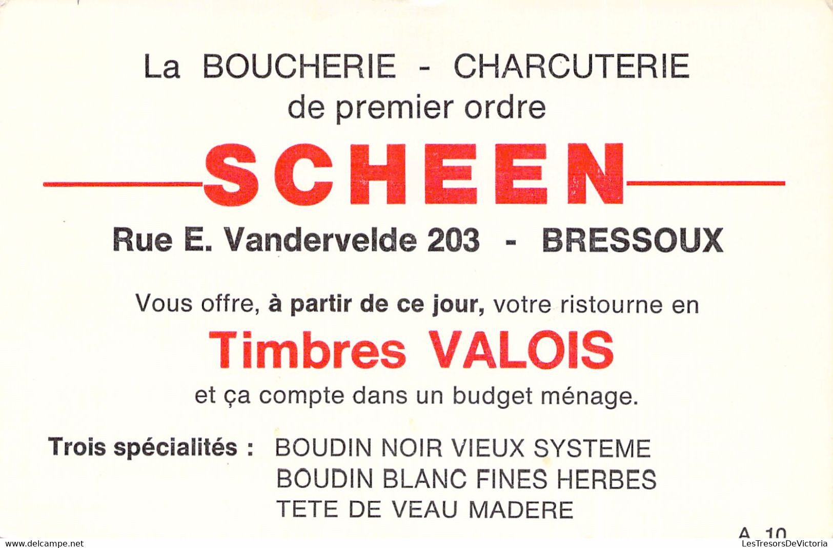 Publicité - Illustration Non Signée - Boucherie Charcuterie SCHEEN - Bressoux - Voilier Blanc - Carte Postale Ancienne - Werbepostkarten