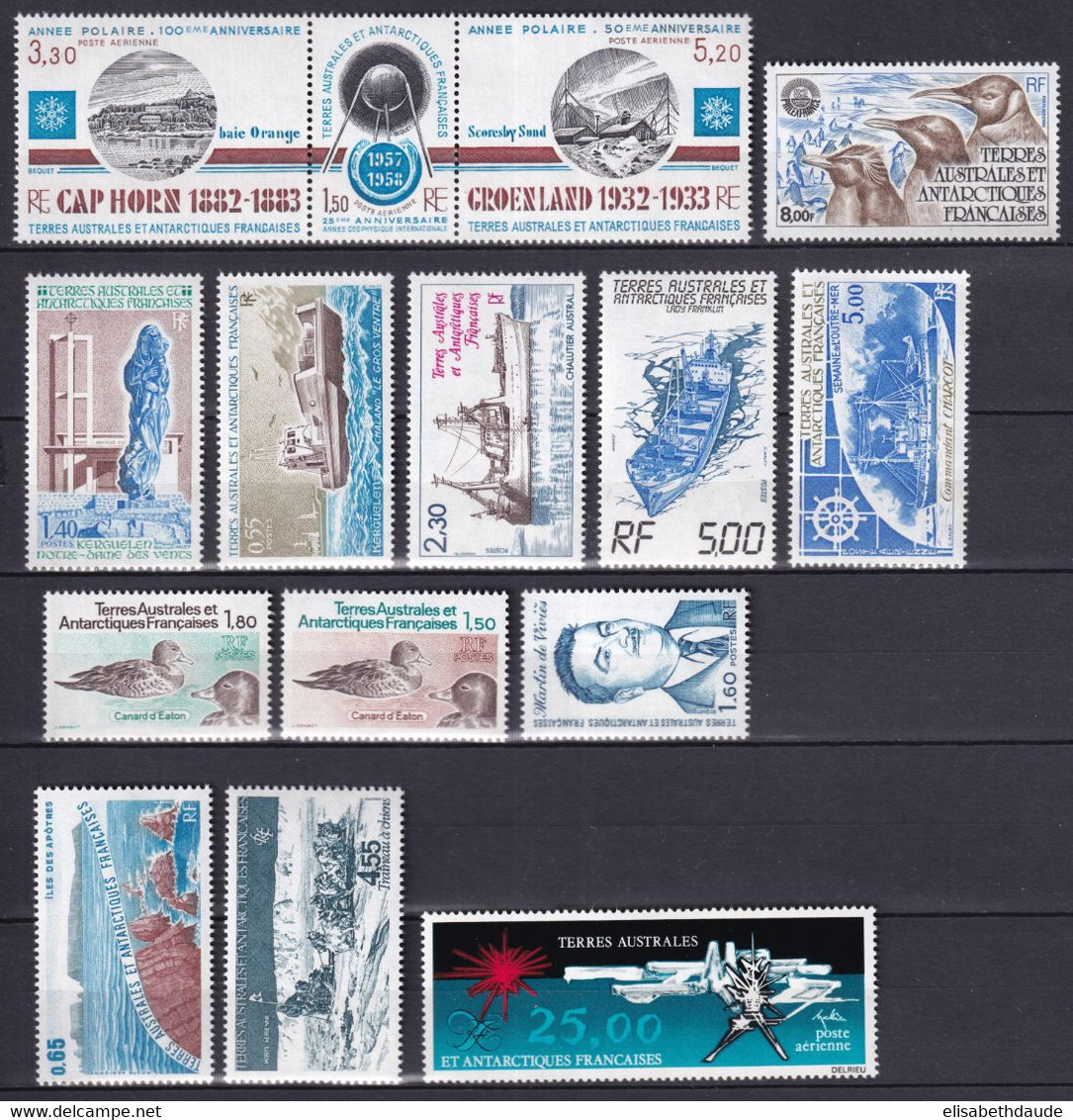 TAAF - 1982 + 1983 - ANNEE COMPLETE  ** MNH AVEC POSTE AERIENNE - COTE = 46.75 EUR. - Années Complètes